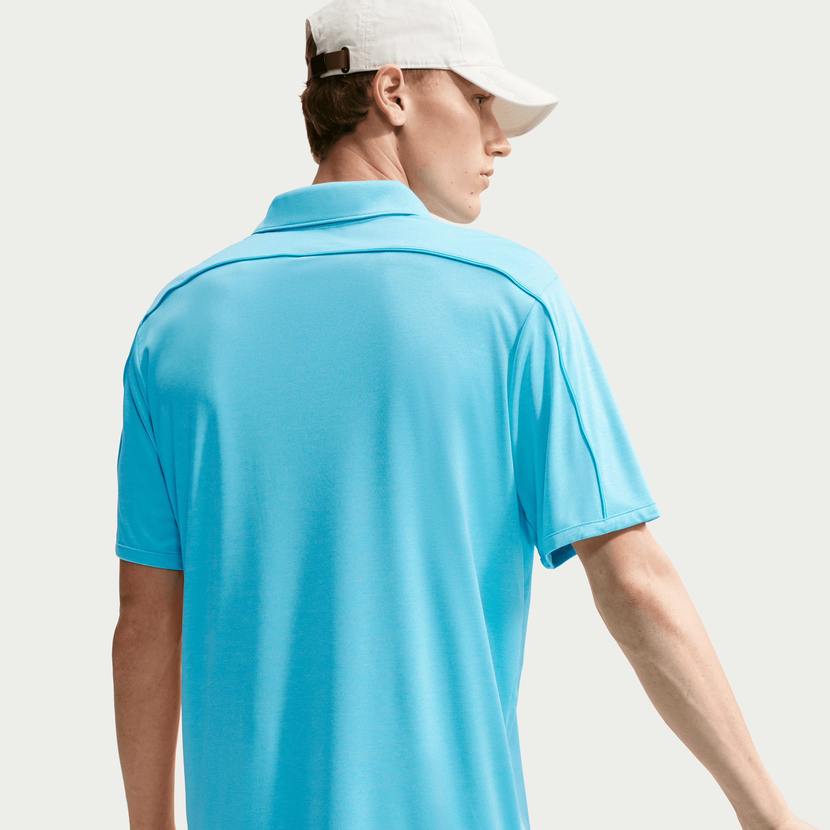 Nike Dri-Fit Par 5 Solid Mens Golf Polo Shirt - Blue