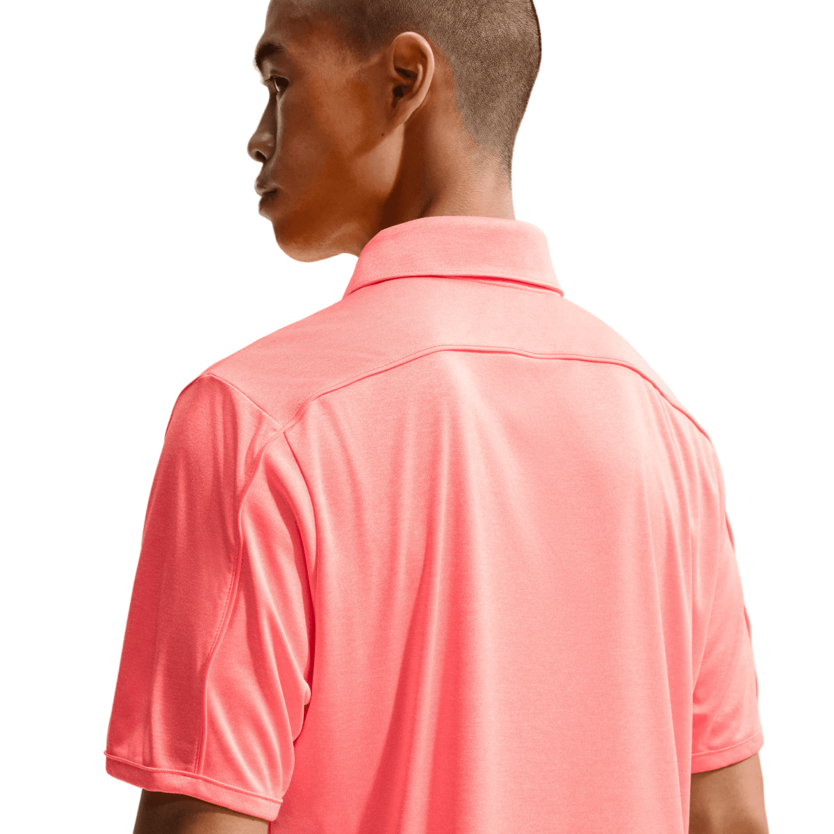 Nike Dri - Fit Par 5 Heather Mens Golf Polo Shirt - Hot Lava - Nike Golf