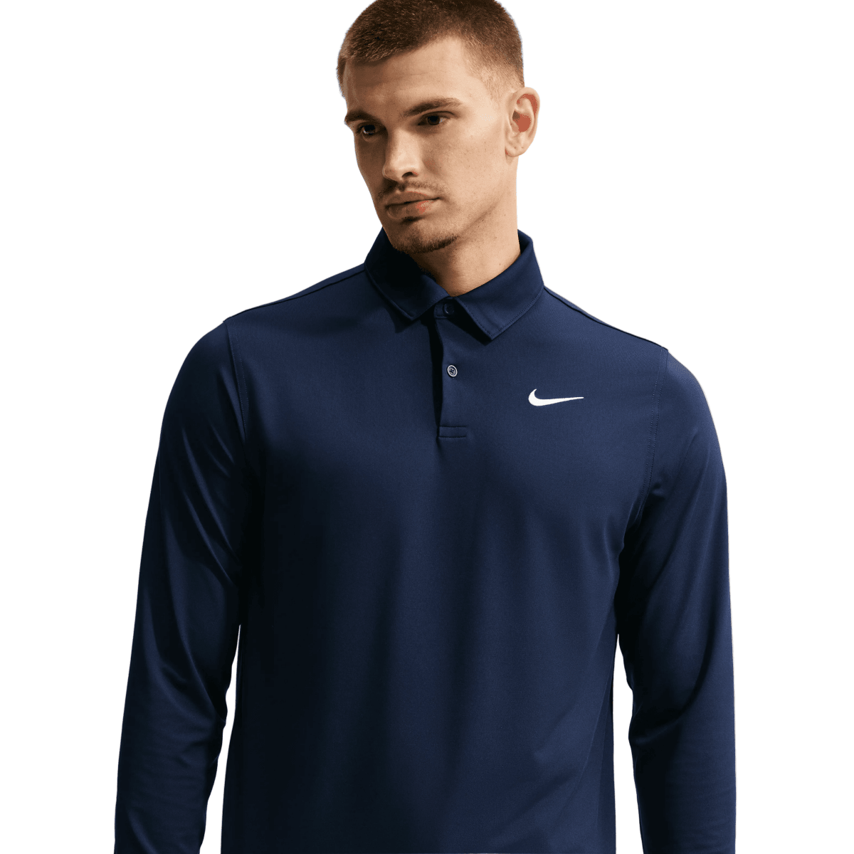 Nike Dri-FIT Velocity Men's Long Sleeve Golf Polo - College Navy - Nike Golf