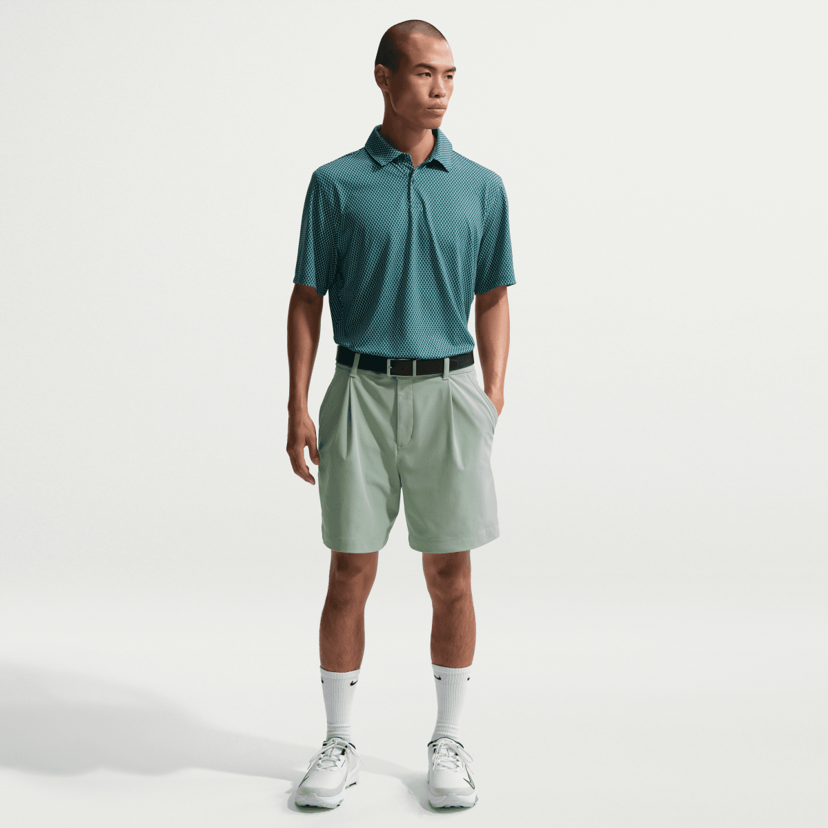 Nike Golf Velocity Dri - FIT Floral Golf Polo Mens Polo Shirt - Malachite / College Navy - Nike Golf