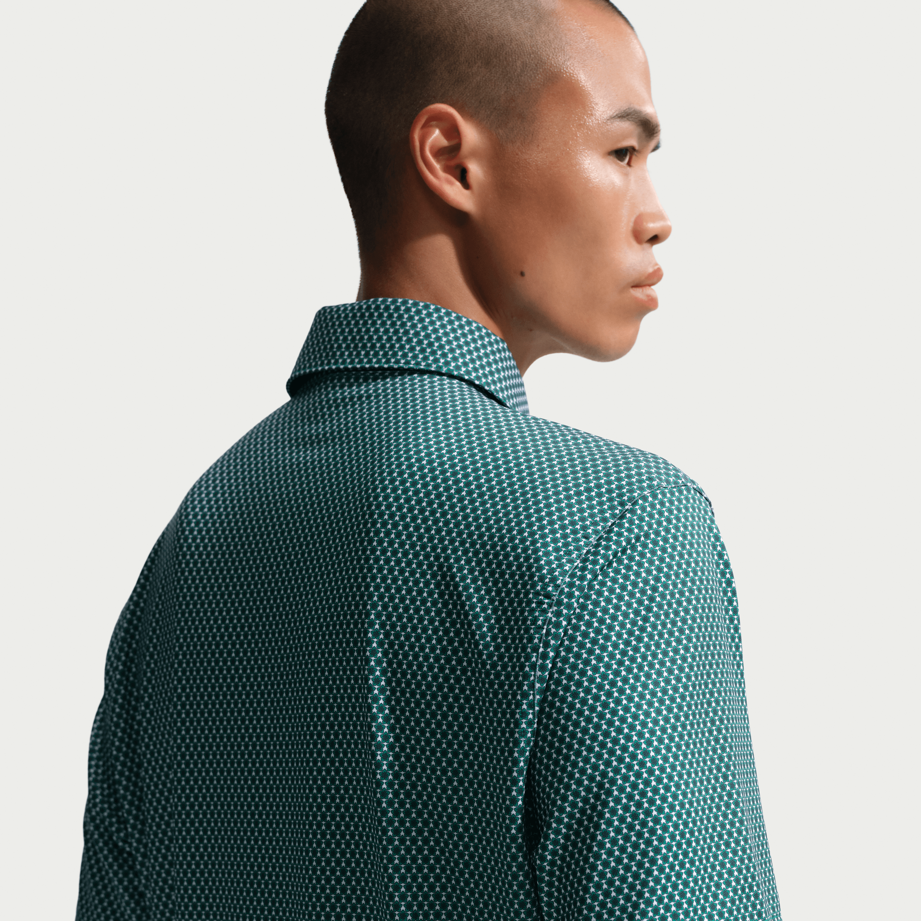 Nike Golf Velocity Dri-FIT Floral Golf Polo Mens Polo Shirt - Malachite / College Navy