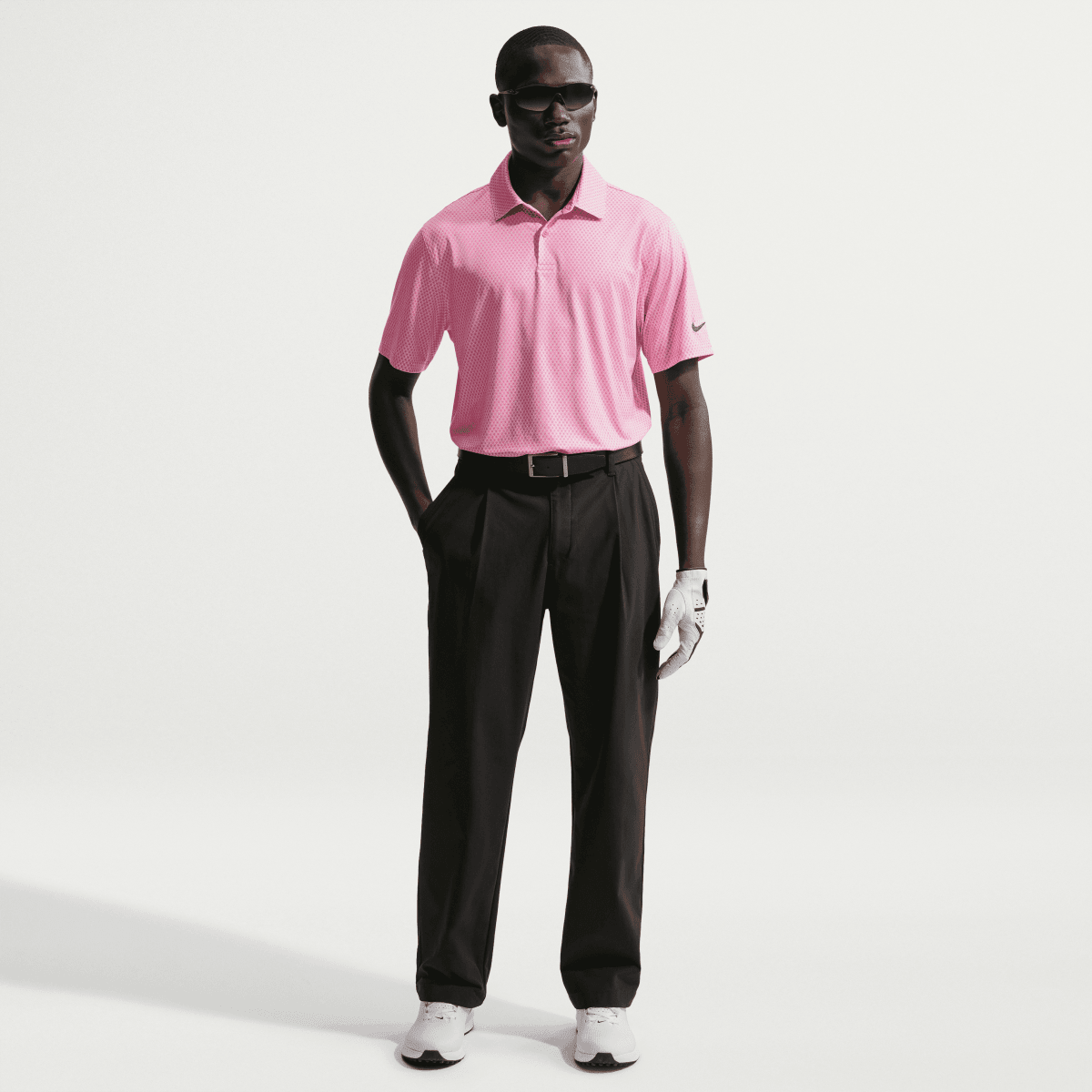 Nike Golf Velocity Dri - FIT Floral Golf Polo Mens Polo Shirt - Pink Foam / Peony / Black - Nike Golf