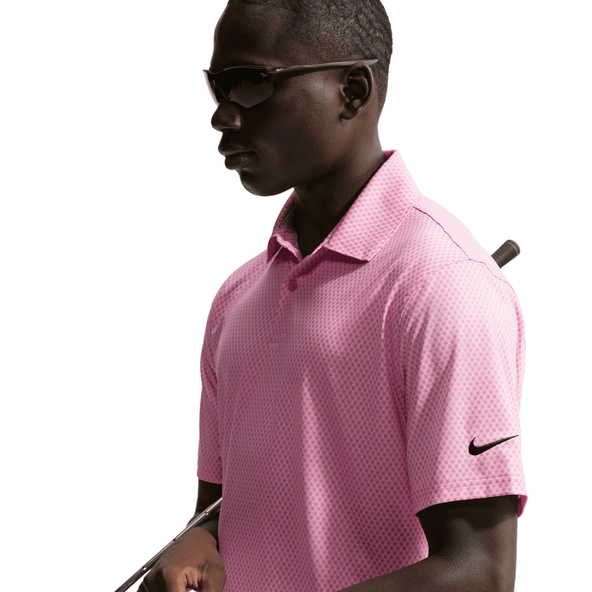 Nike Golf Velocity Dri - FIT Floral Golf Polo Mens Polo Shirt - Pink Foam / Peony / Black - Nike Golf