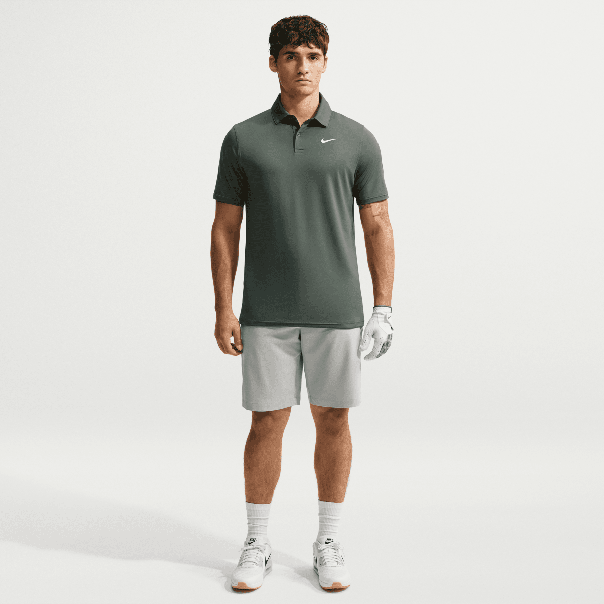 Nike Golf Velocity Dri-FIT Golf Polo Mens Polo Shirt - Camo Green / White - Nike Golf