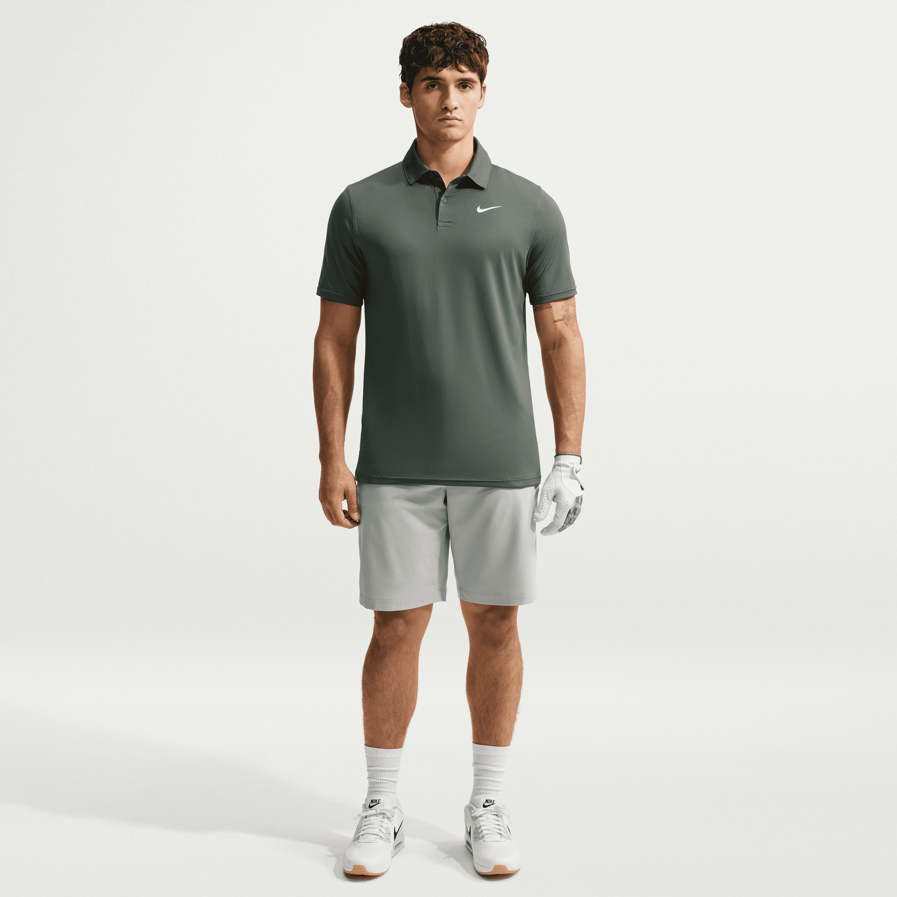 Nike Golf Velocity Dri-FIT Golf Polo Mens Polo Shirt - Camo Green / White