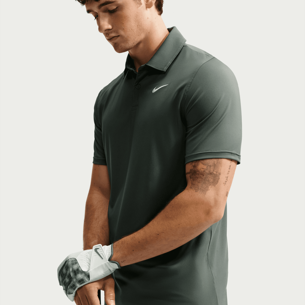 Nike Golf Velocity Dri-FIT Golf Polo Mens Polo Shirt - Camo Green / White - Nike Golf