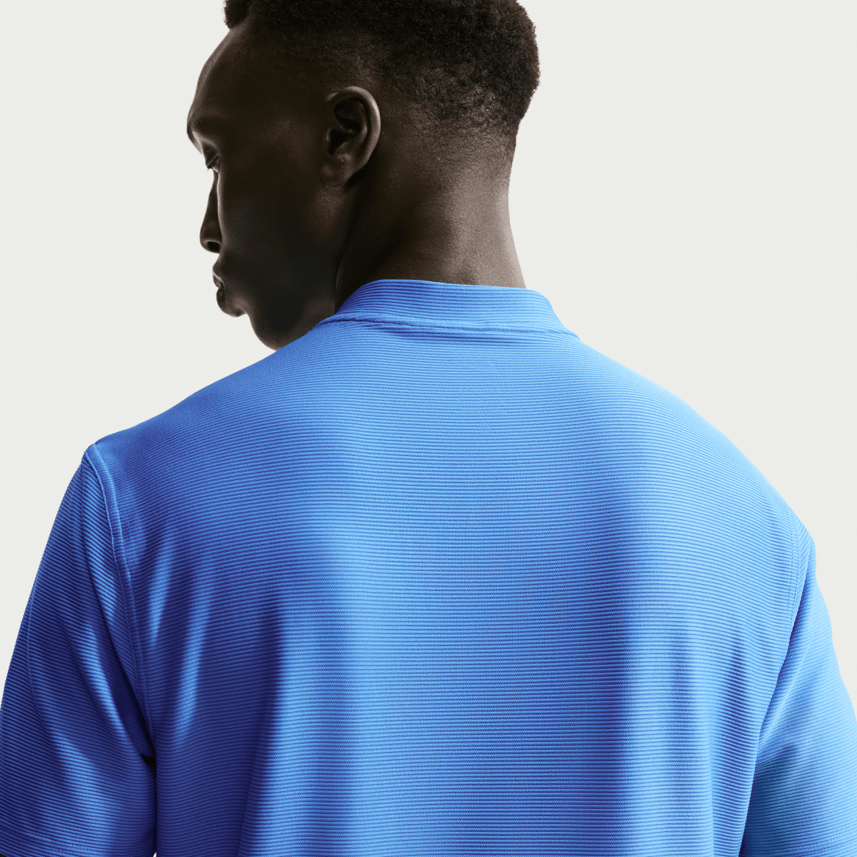 Nike Dri - Fit Velocity Blade Mens Golf Polo Shirt - Pacific Blue / White - Nike Golf