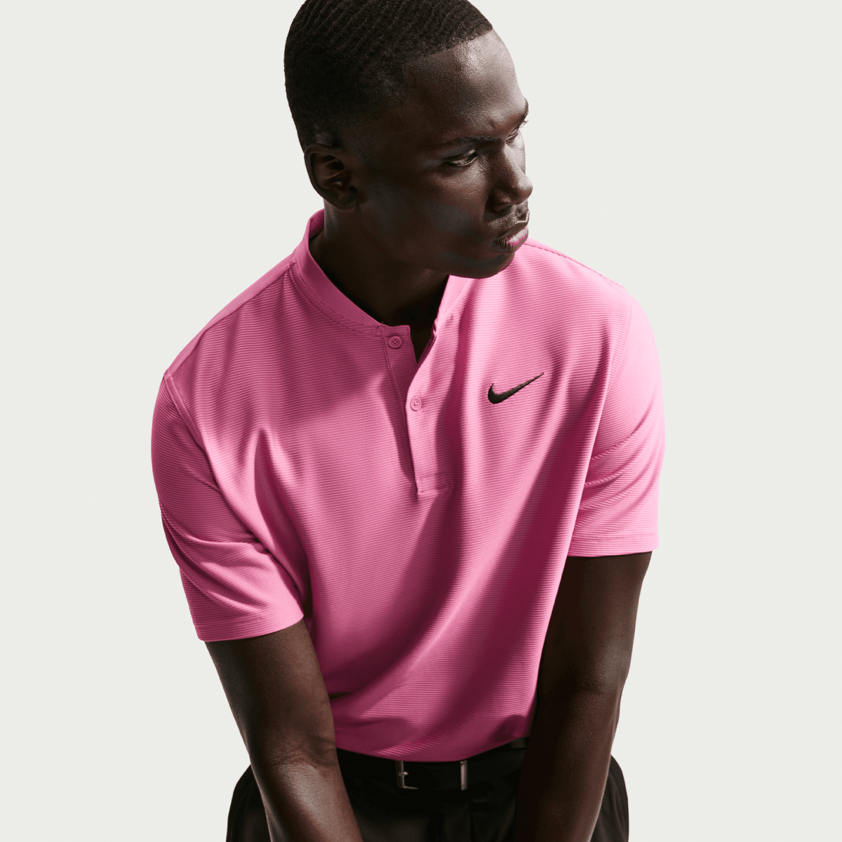 Nike Dri - Fit Velocity Blade Mens Golf Polo Shirt - Peony / Black - Nike Golf