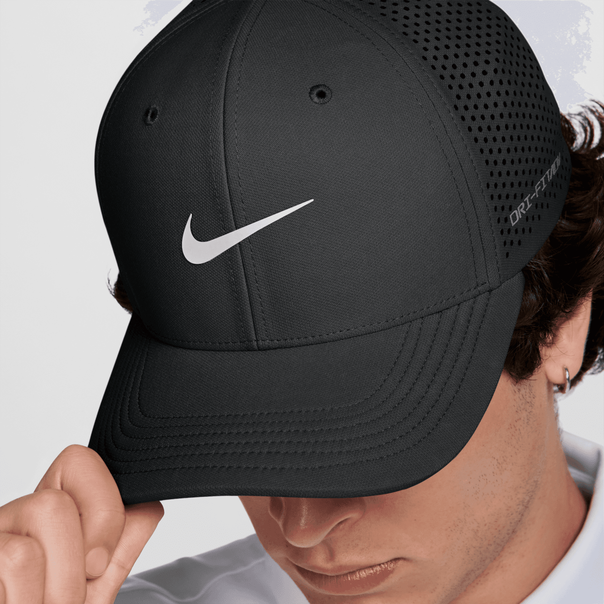 Nike Dri-FIT ADV Rise Structured SwooshFlex Cap - Black