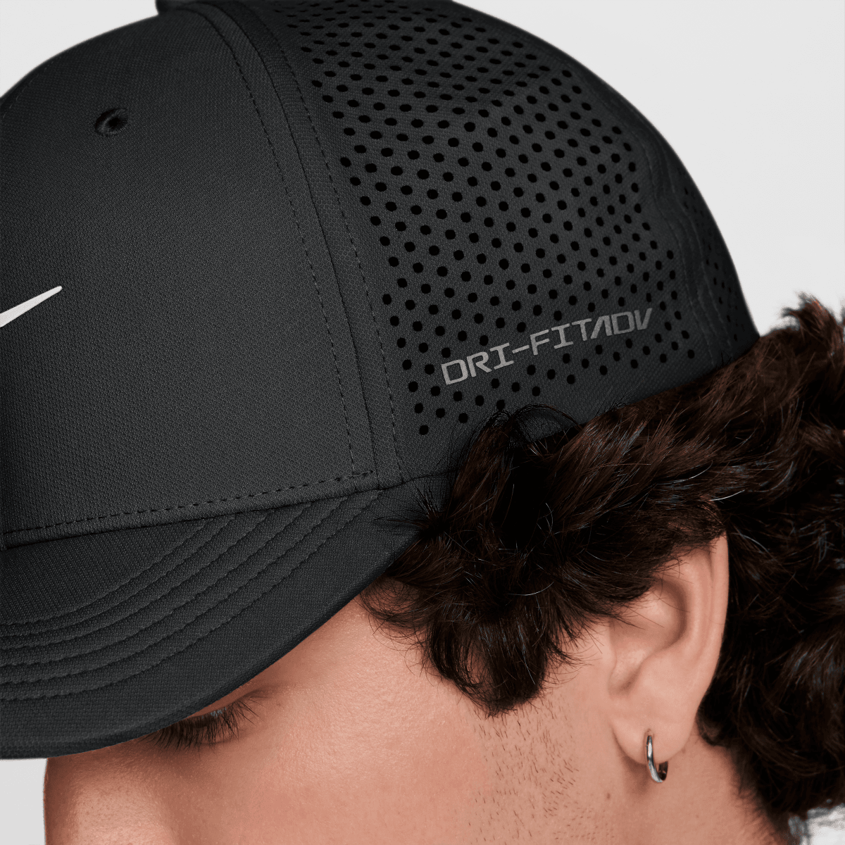 Nike Dri-FIT ADV Rise Structured SwooshFlex Cap - Black