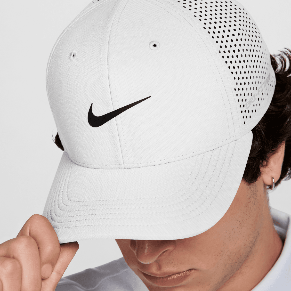 Nike Dri - FIT ADV Rise Structured SwooshFlex Cap - White - Nike Golf