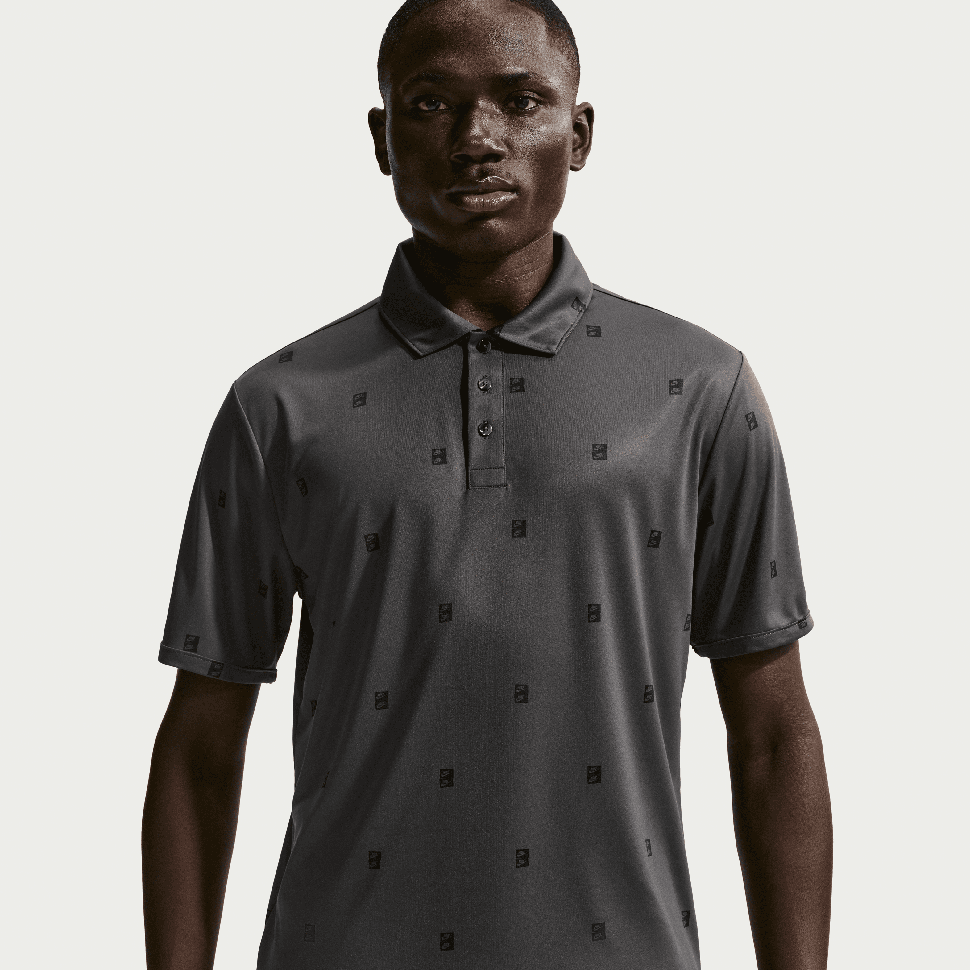 Nike Dri-FIT Par 5 Icon Stack Print Mens Golf Polo Shirt