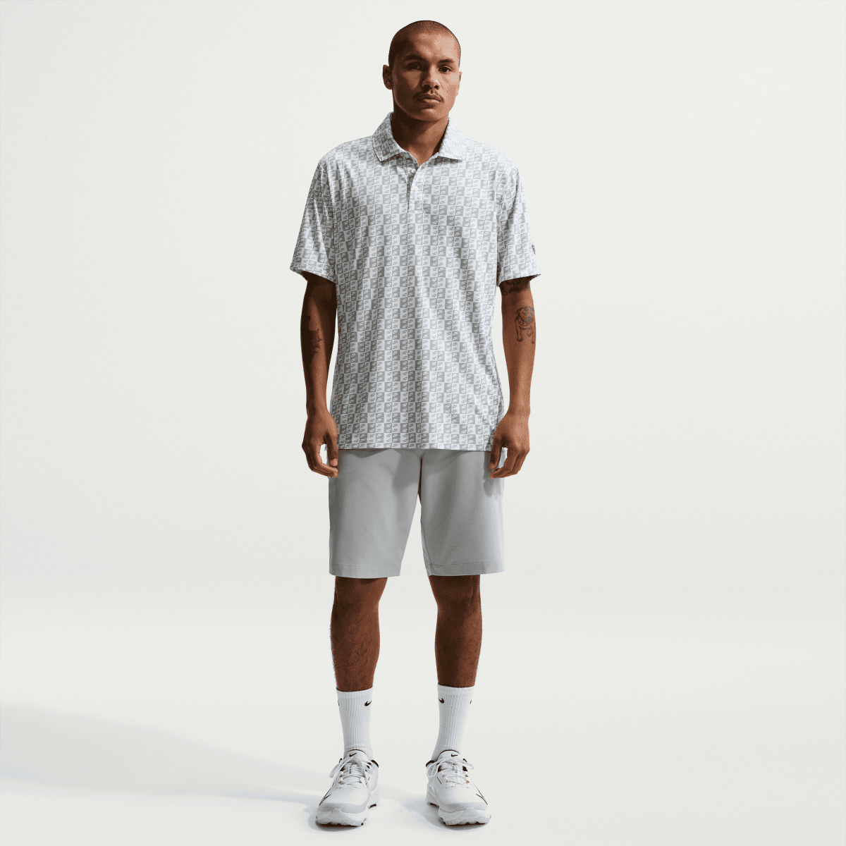 Nike Dri - FIT Par 5 Icon Print Golf Polo Shirt - White - Nike Golf