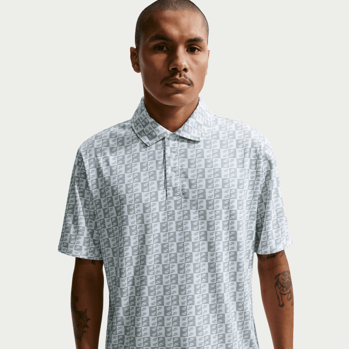 Nike Dri - FIT Par 5 Icon Print Golf Polo Shirt - White - Nike Golf