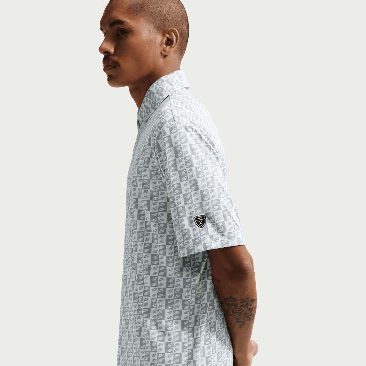 Nike Dri - FIT Par 5 Icon Print Golf Polo Shirt - White - Nike Golf