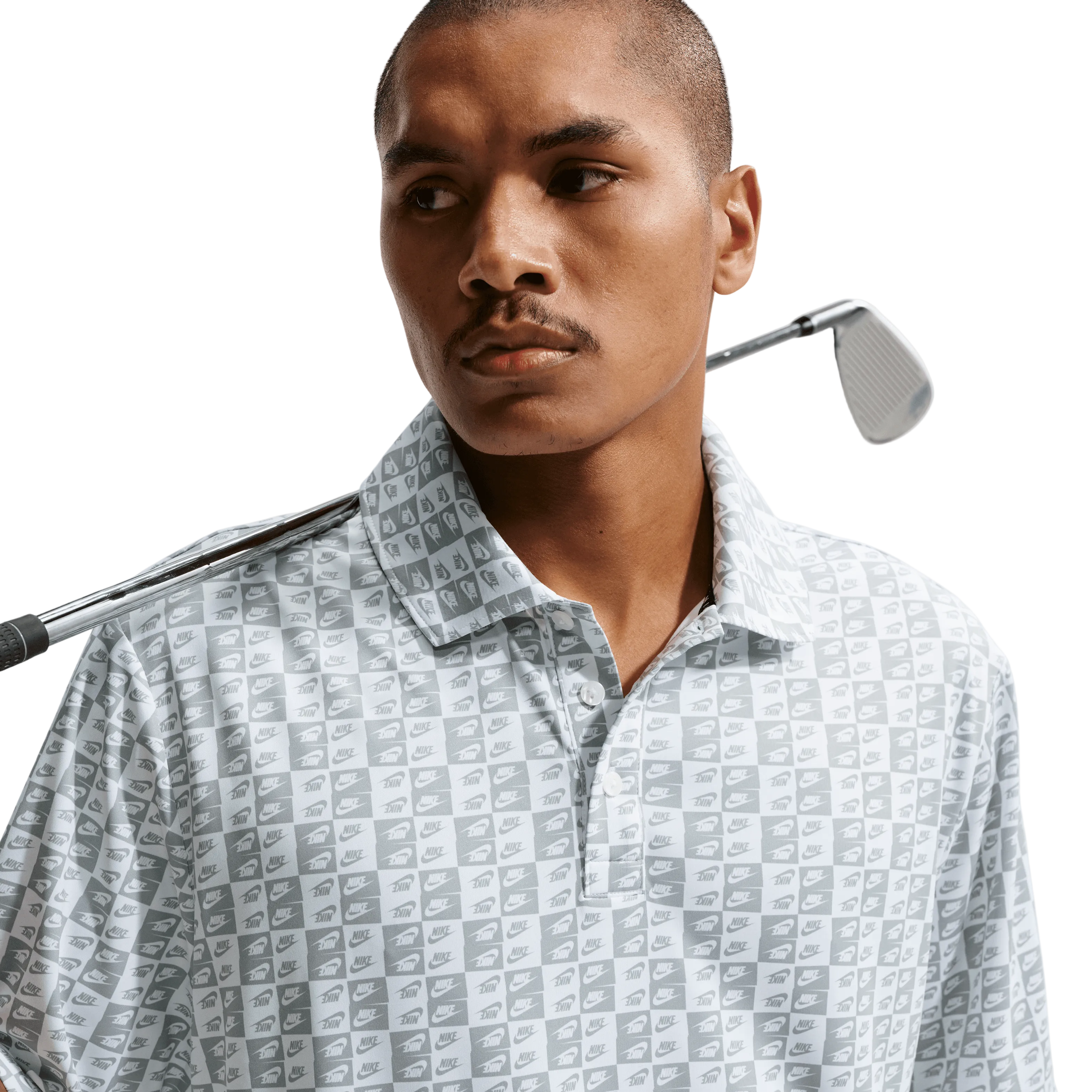 Nike Dri-FIT Par 5 Icon Print Golf Polo Shirt - White