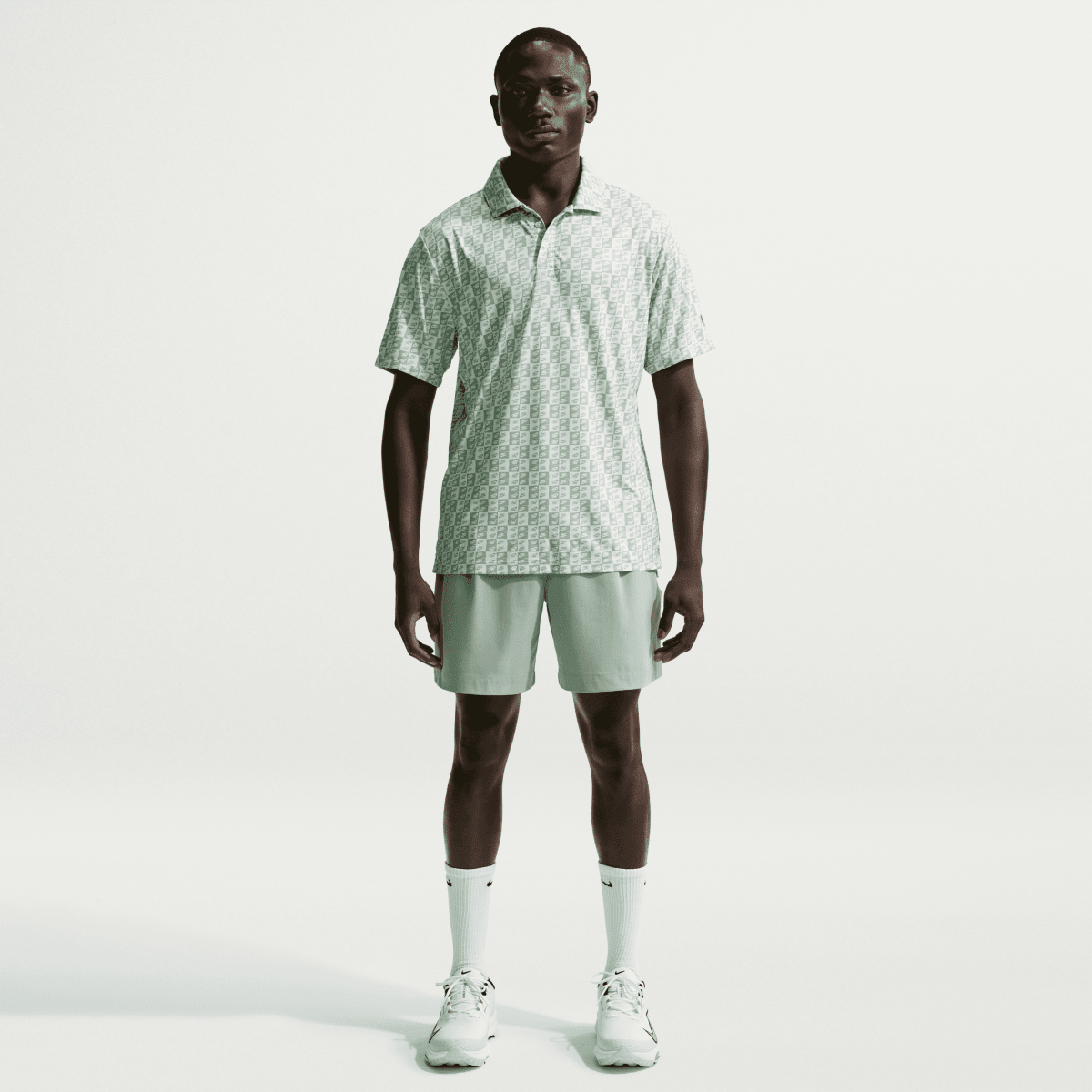 Nike Dri - FIT Par 5 Icon Print Golf Polo Shirt - Barley Green - Nike Golf