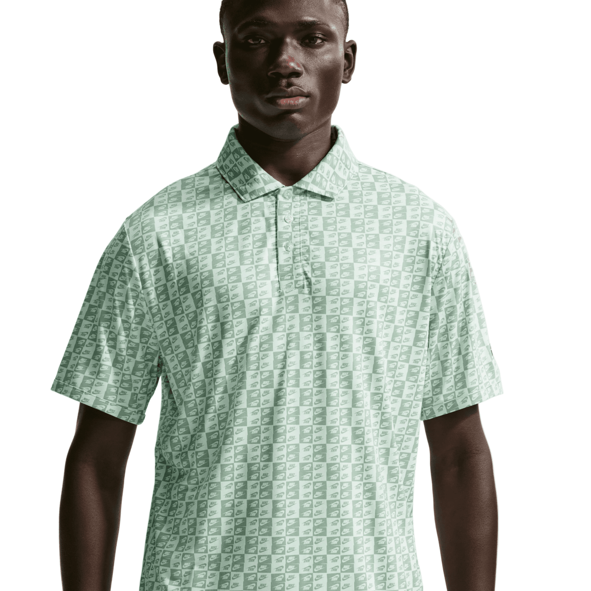 Nike Dri - FIT Par 5 Icon Print Golf Polo Shirt - Barley Green - Nike Golf