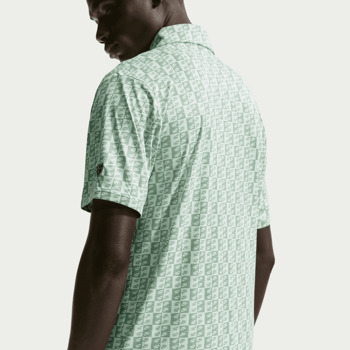 Nike Dri - FIT Par 5 Icon Print Golf Polo Shirt - Barley Green - Nike Golf