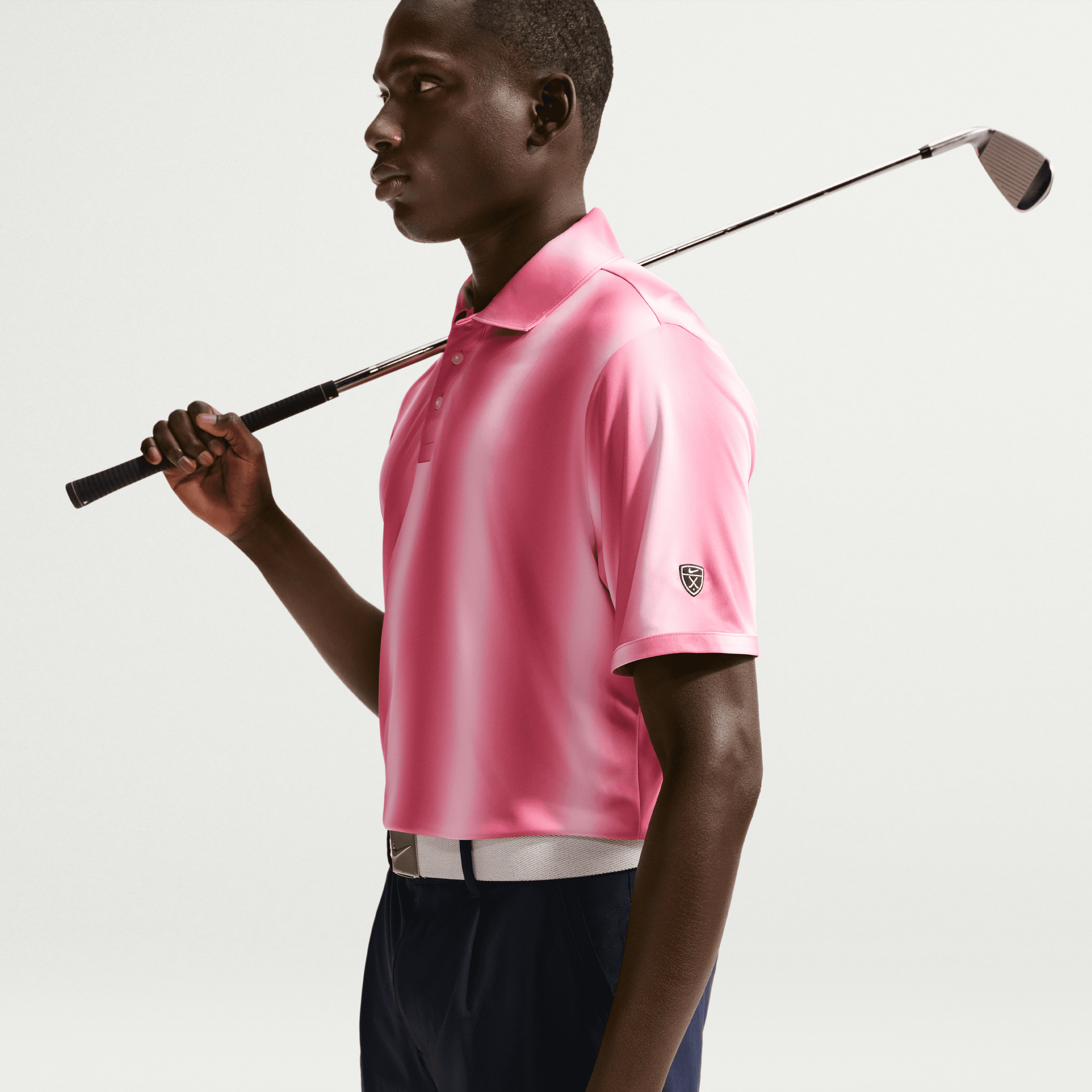 Nike Dri-Fit Par 5 Mens Golf Polo Shirt - Pearl Pink