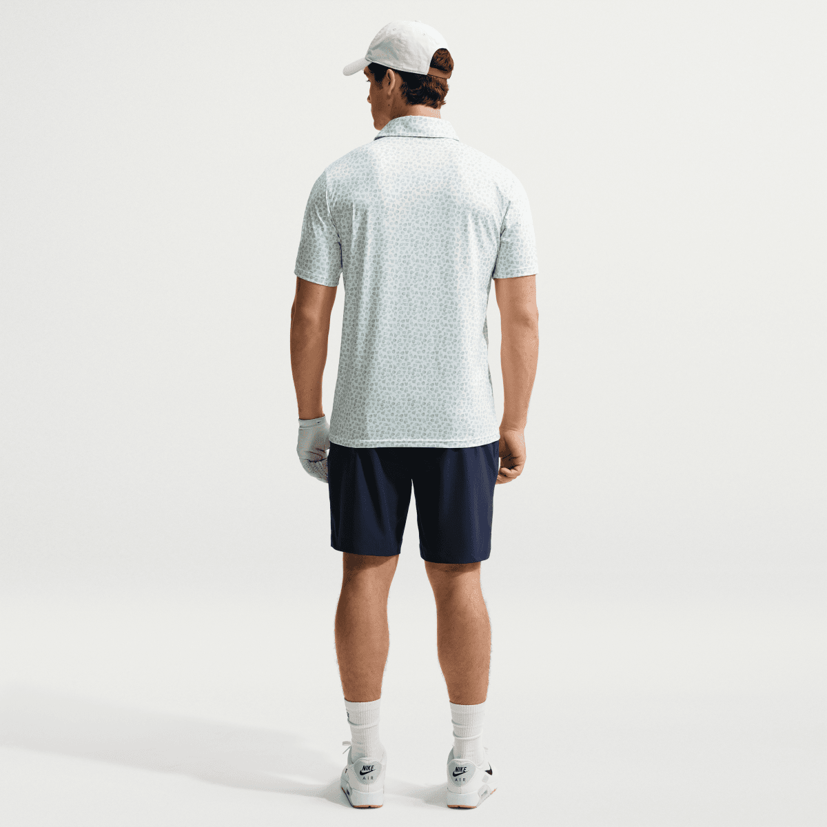 Nike Golf Velocity Micro Print Mens Polo Shirt - Baltic Blue / White - Nike Golf