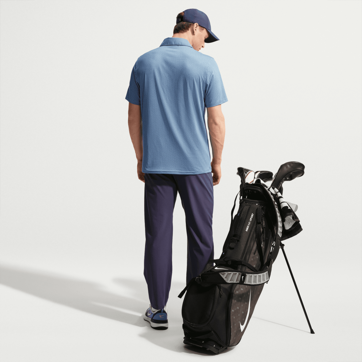 Nike Dri-FIT Velocity Textured Men's Golf Polo - College Navy - Nike Golf