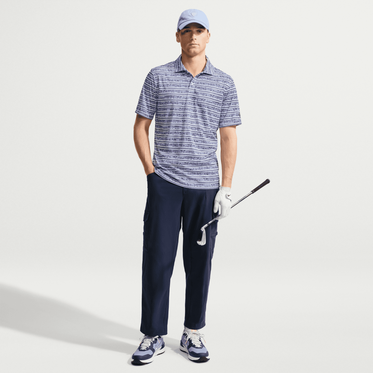 Nike Dri-FIT Par Striped Men's Golf Polo - Palest Purple - Nike Golf