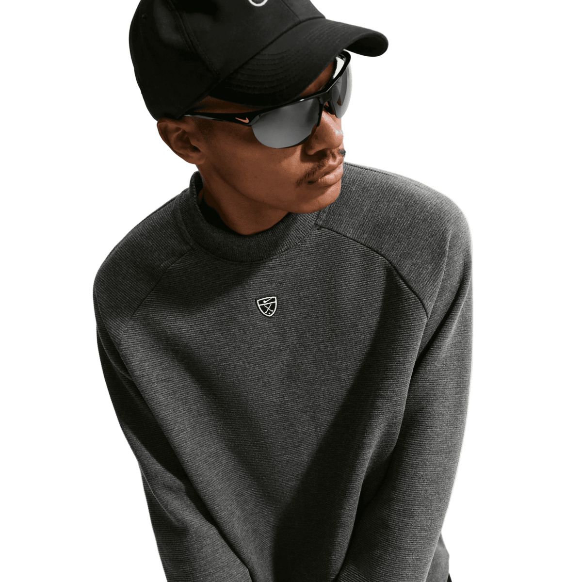 Nike Golf Par 5 Crew Neck Pullover - Black / White - Nike Golf