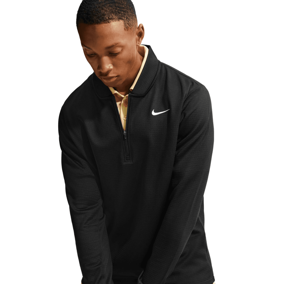 Nike Velocity Therma - Fit 1/2 Zip Mens Golf Pullover - Black - Nike Golf