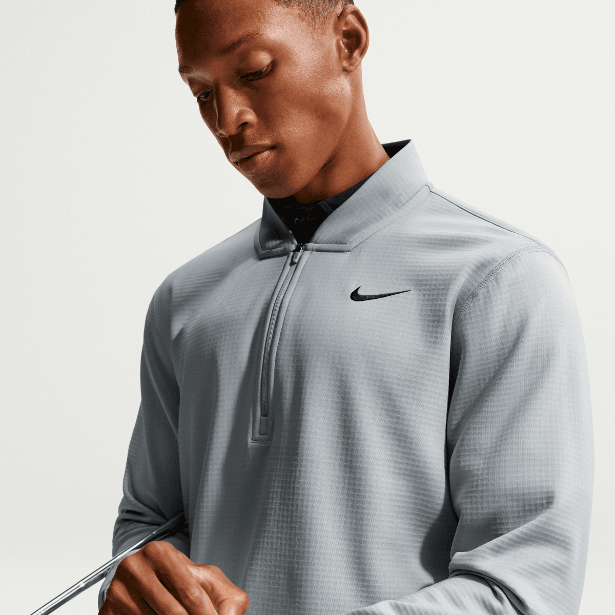 Nike Velocity Therma - Fit 1/2 Zip Mens Golf Pullover - Wolf Grey - Nike Golf
