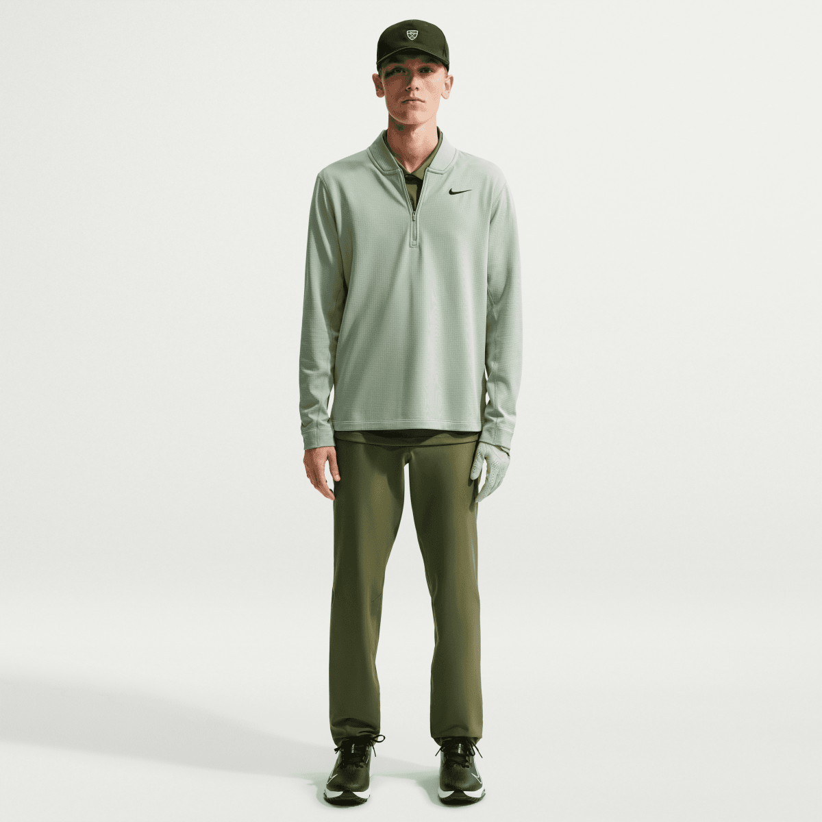 Nike Velocity Therma-Fit 1/2 Zip Mens Golf Pullover - Jade Green - Nike Golf