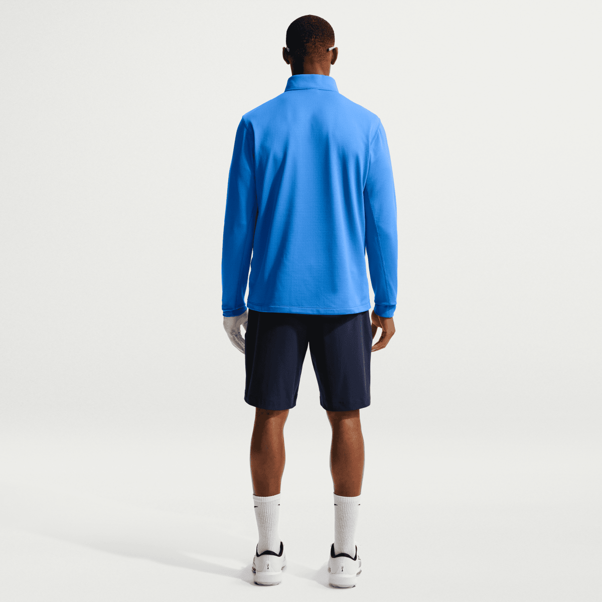 Nike Velocity Therma - Fit 1/2 Zip Mens Golf Pullover - Pacific Blue / White - Nike Golf