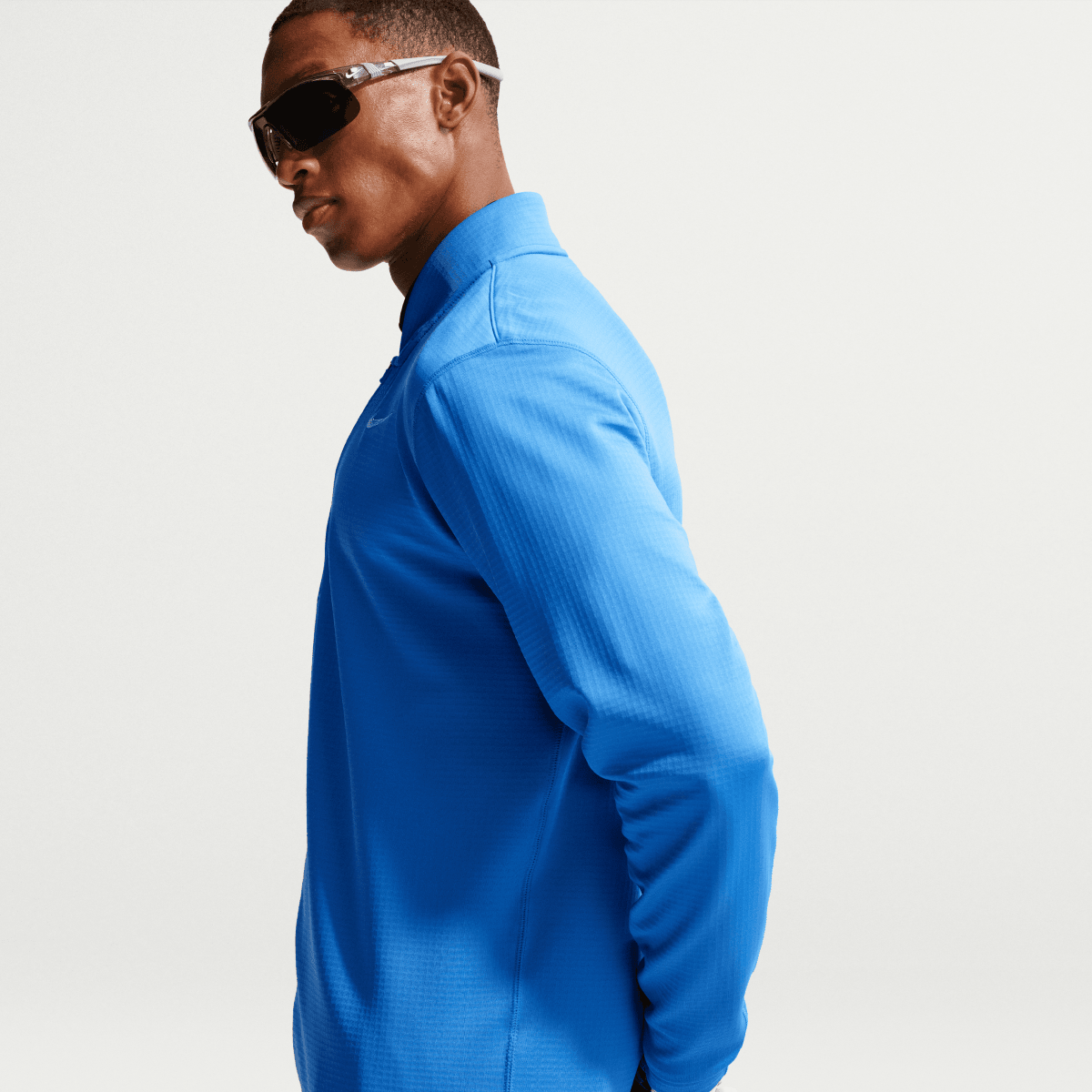 Nike Velocity Therma - Fit 1/2 Zip Mens Golf Pullover - Pacific Blue / White - Nike Golf