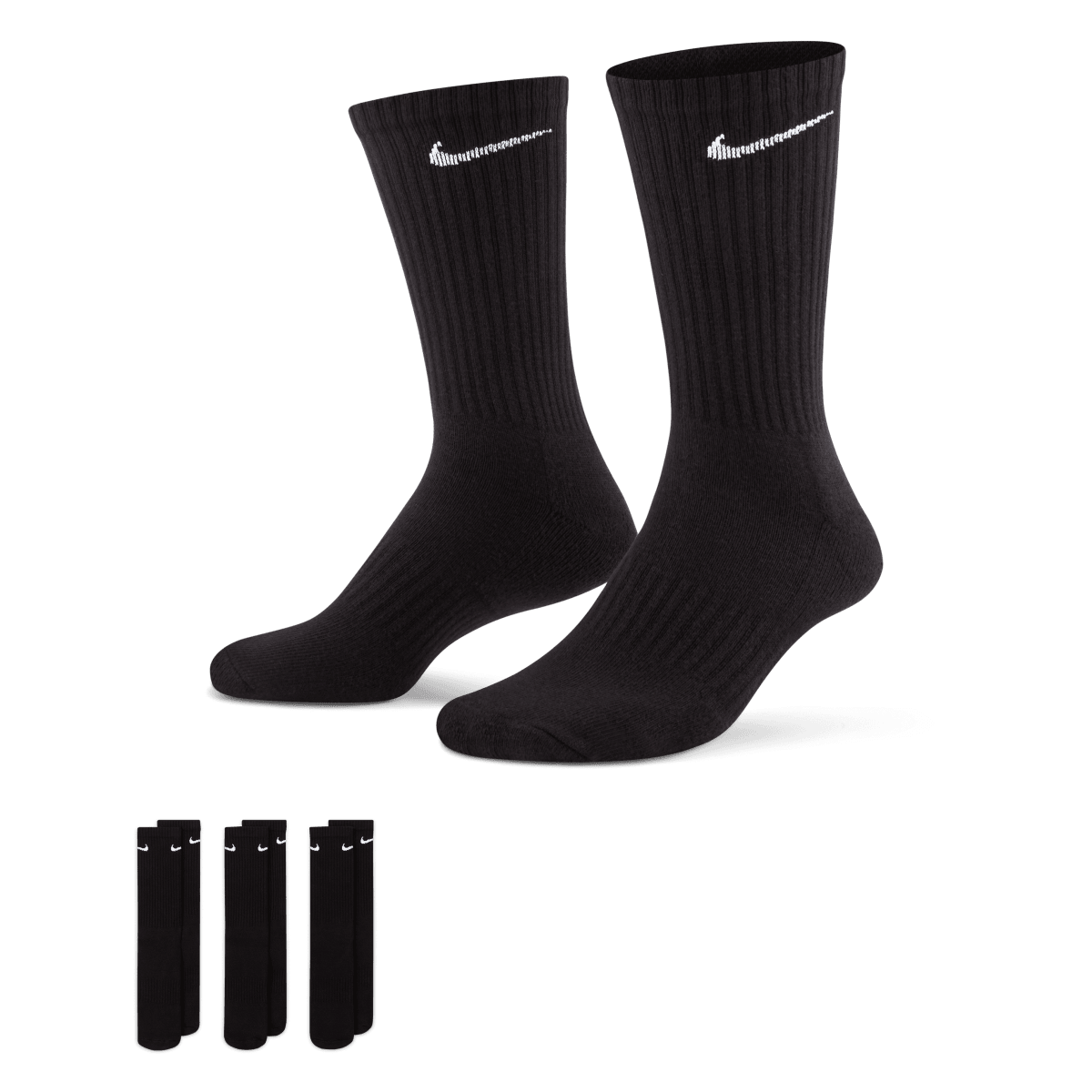 Nike Everyday Training Socks - Black (3 Pairs) - Nike Golf