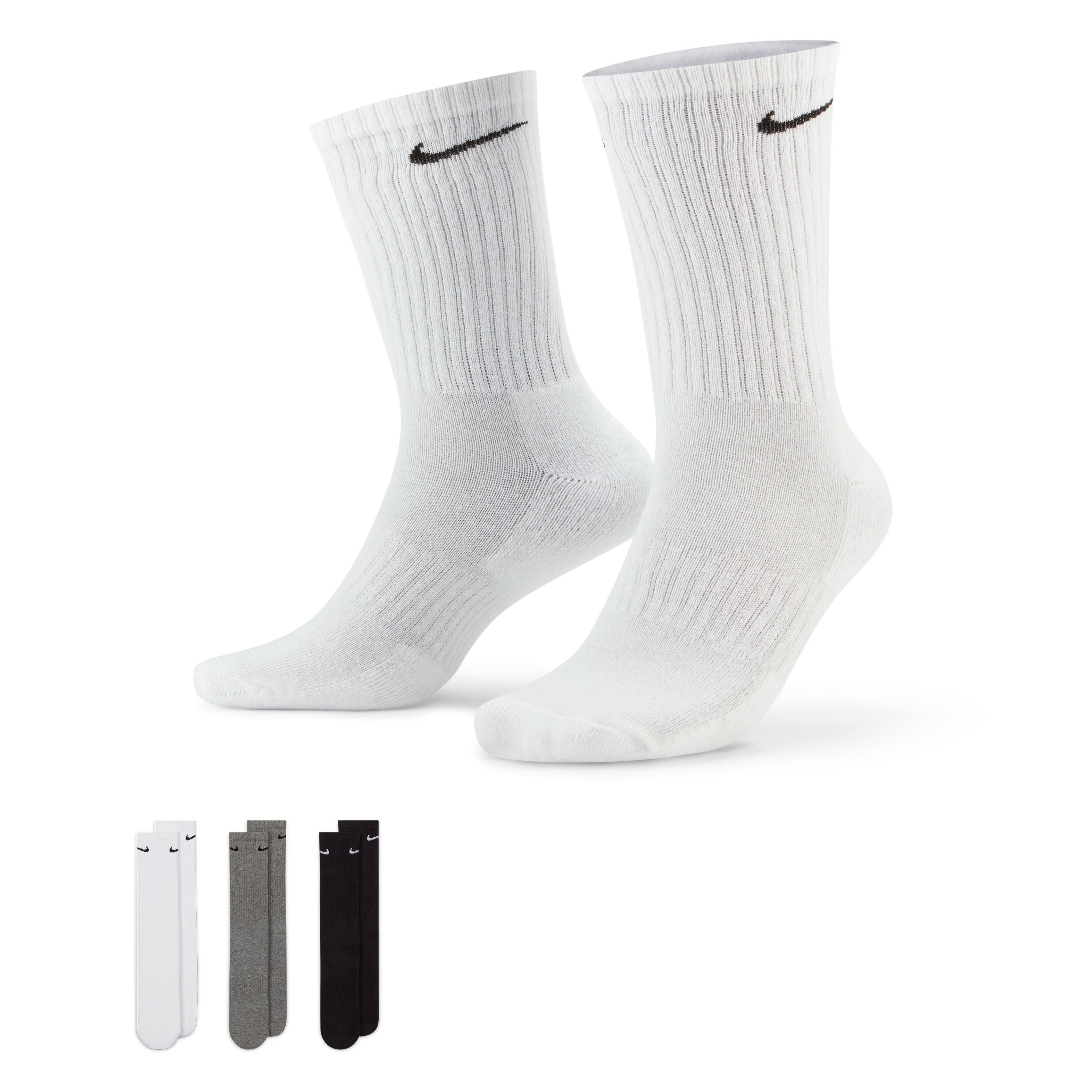 Nike Everyday Training Socks - Black / White / Grey