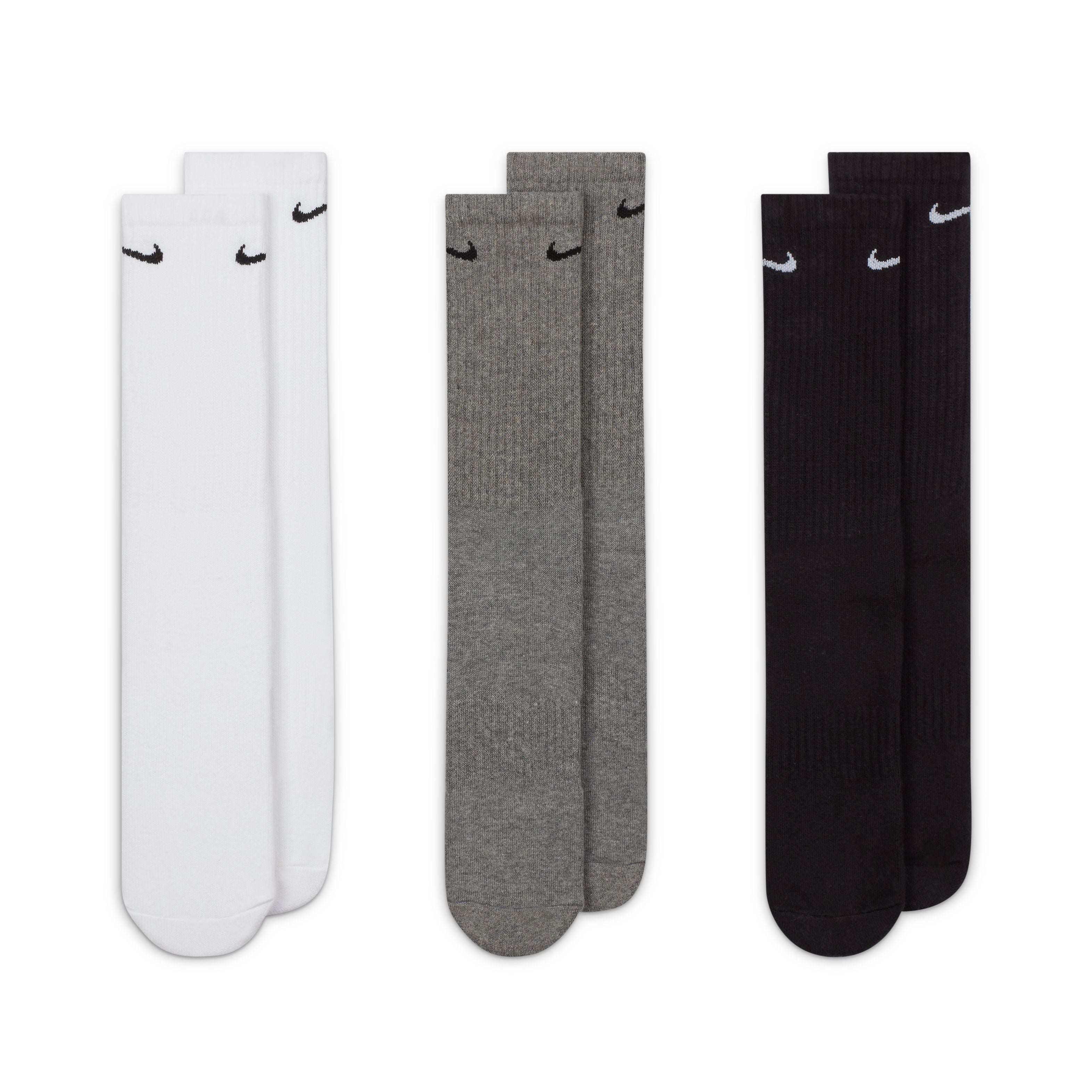 Nike Everyday Training Socks - Black / White / Grey