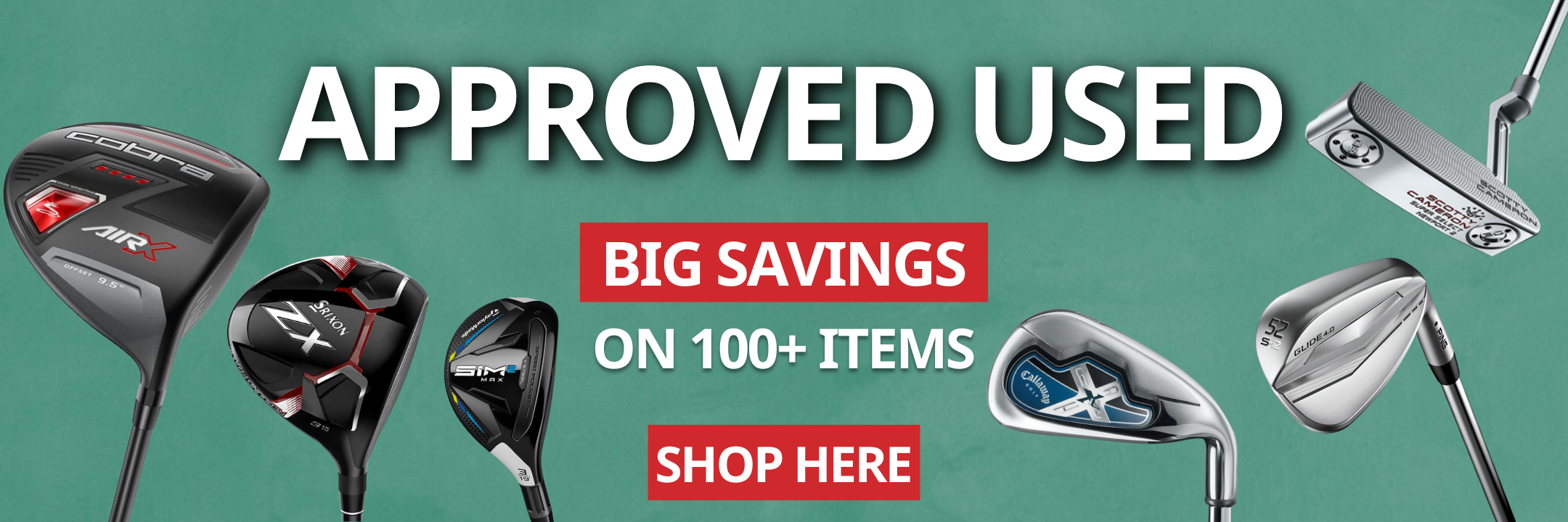 Approved Used Golf Clubs Main Banner