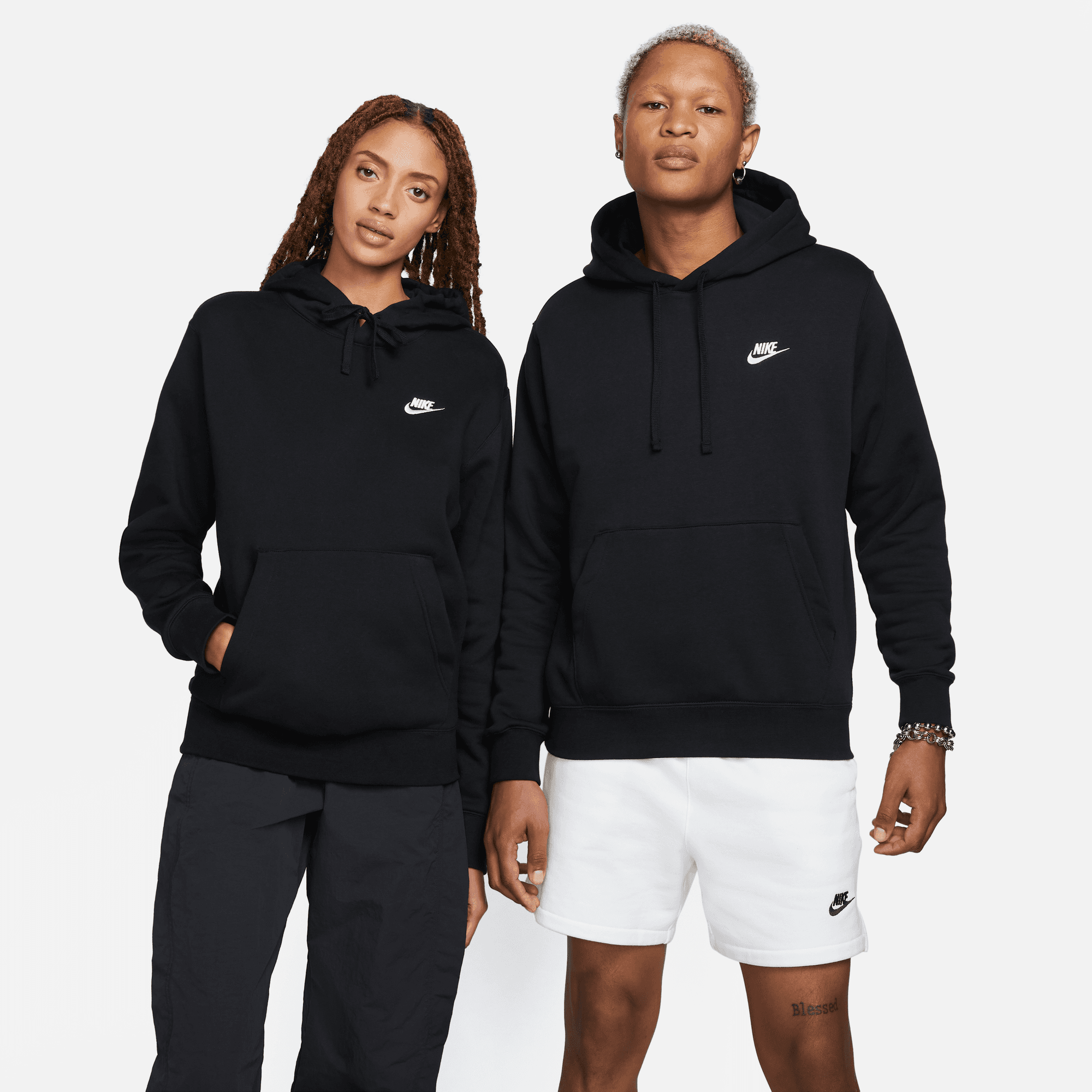 Nike Club Hoodie Pullover - Black