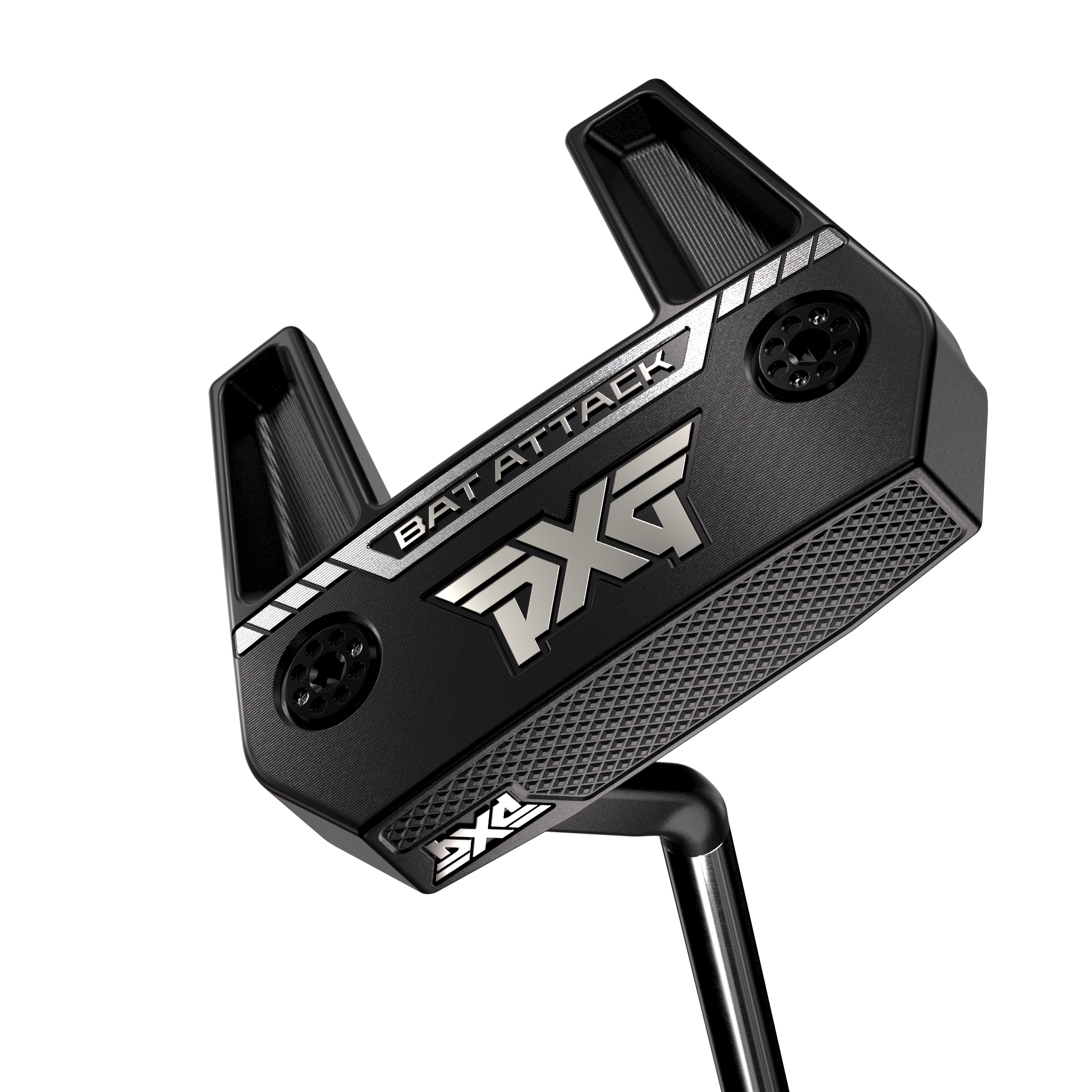 PXG golf putter with 'Bat Attack' branding on a white background
