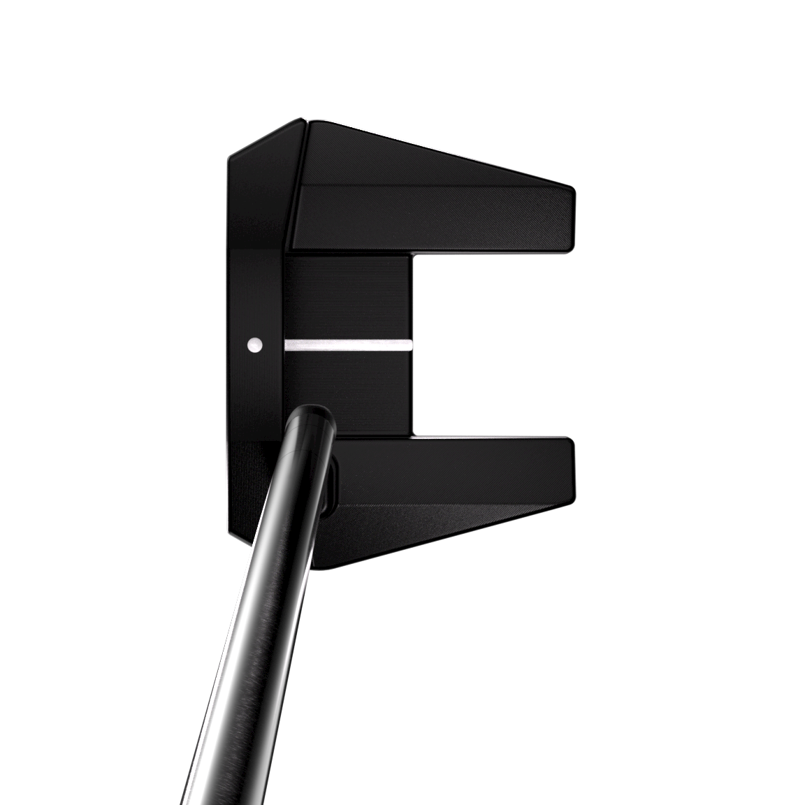 Black golf club on a white background