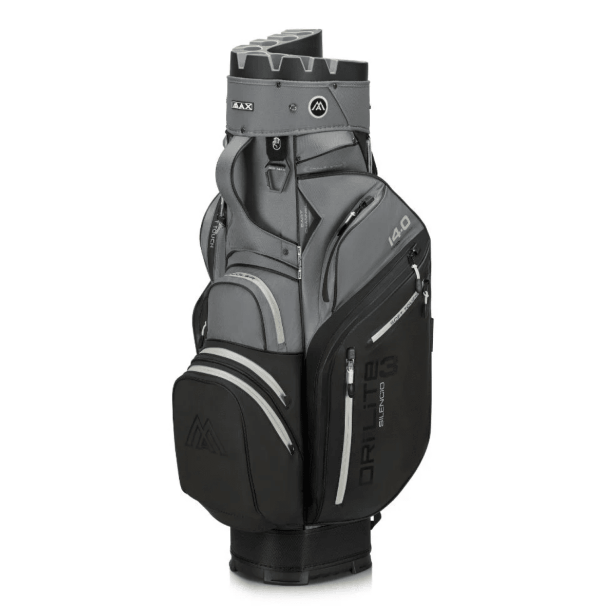 Big Max Dri Lite Silencio 3 Organiser Golf Cart Bag - Black / Grey - Big Max