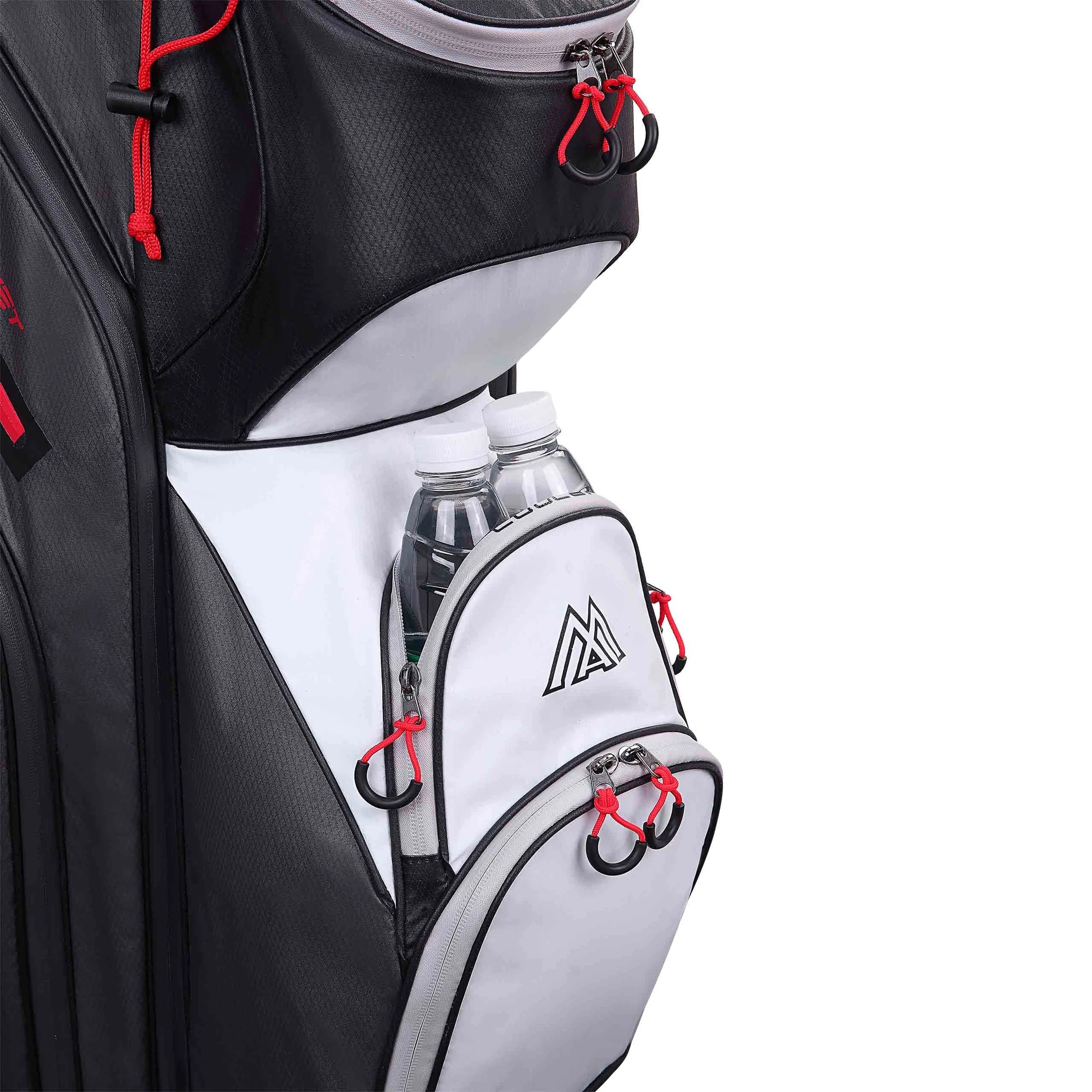 Big Max Dri Lite Style Golf Cart Bag - Charcoal / Black / White / Red