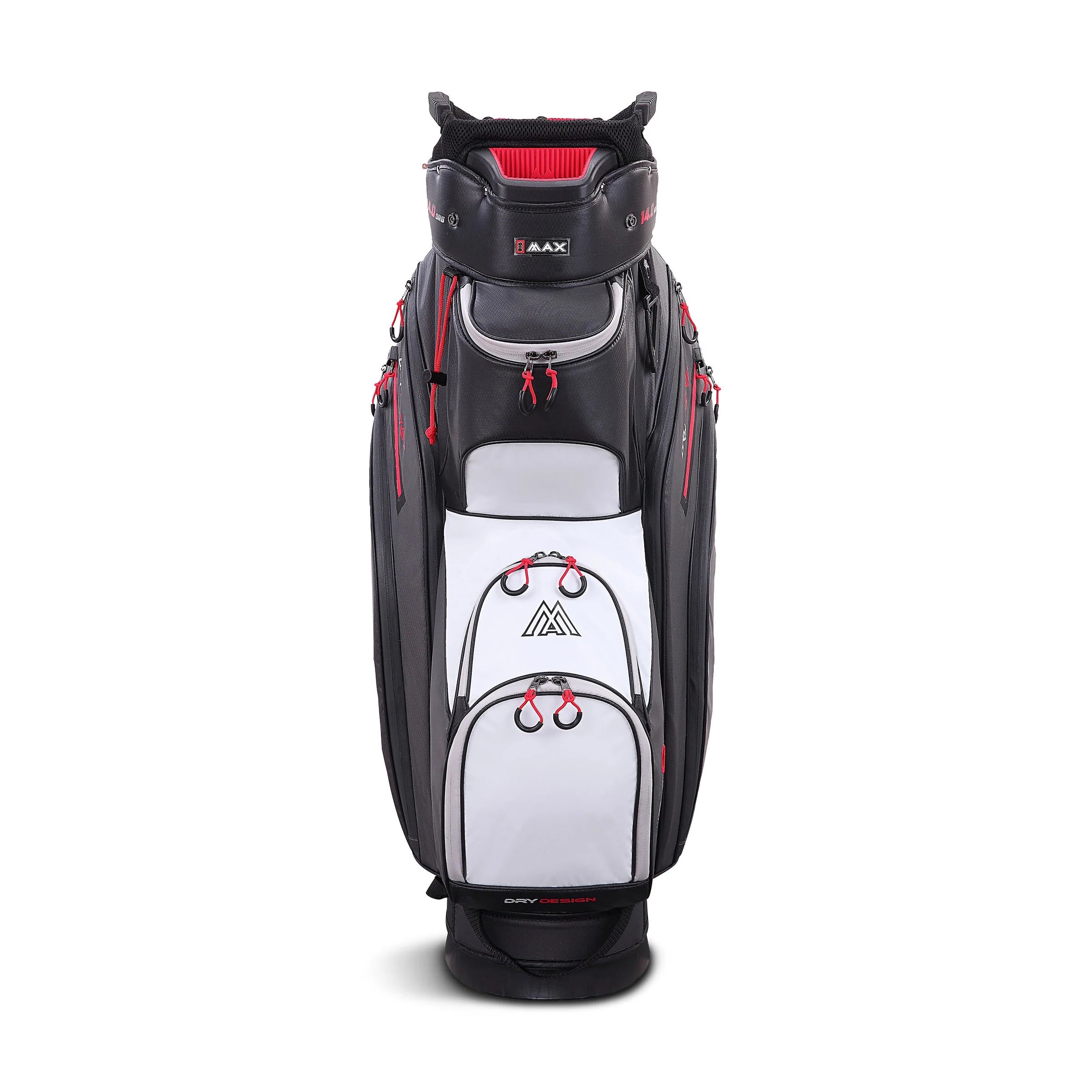 Big Max Dri Lite Style Golf Cart Bag - Charcoal / Black / White / Red