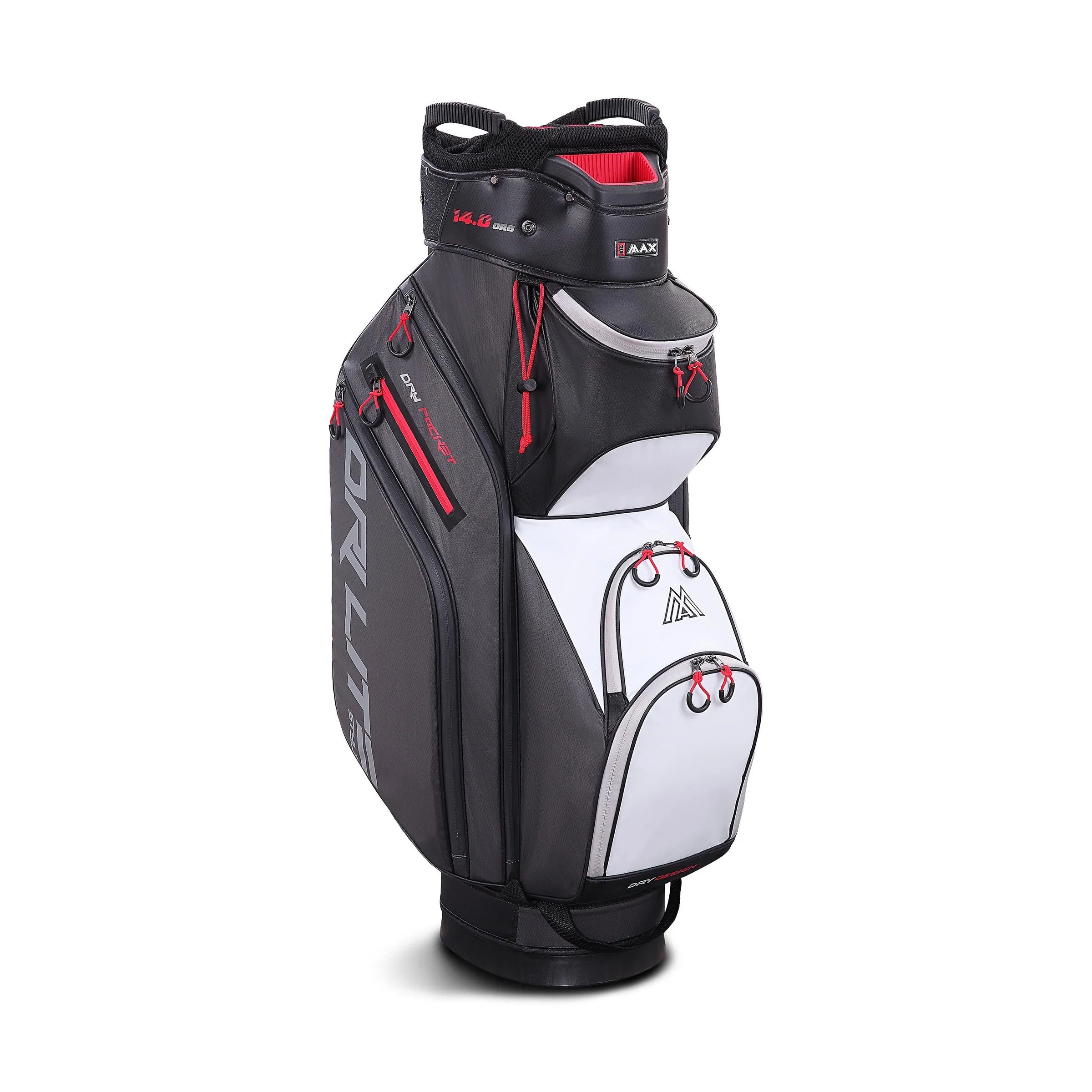 Big Max Dri Lite Style Golf Cart Bag - Charcoal / Black / White / Red