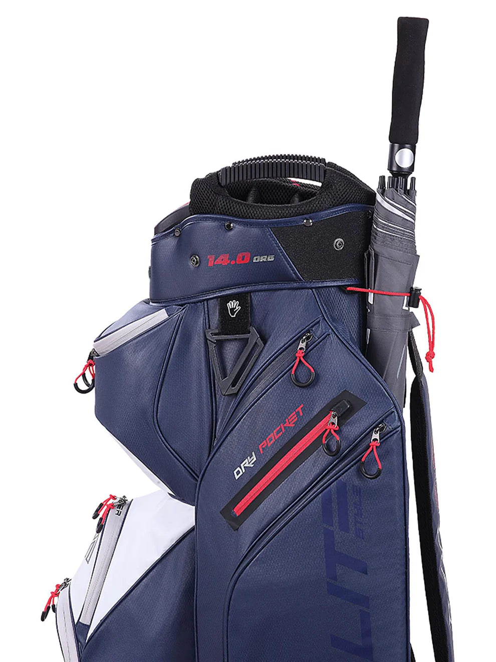 Big Max Dri Lite Style Golf Cart Bag - Navy / White / Red