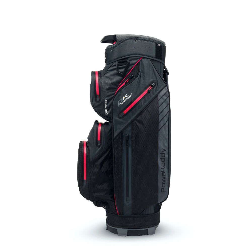 Powakaddy 2024 Dri Tech Cart Bag - Black / Gun Metal / Pink