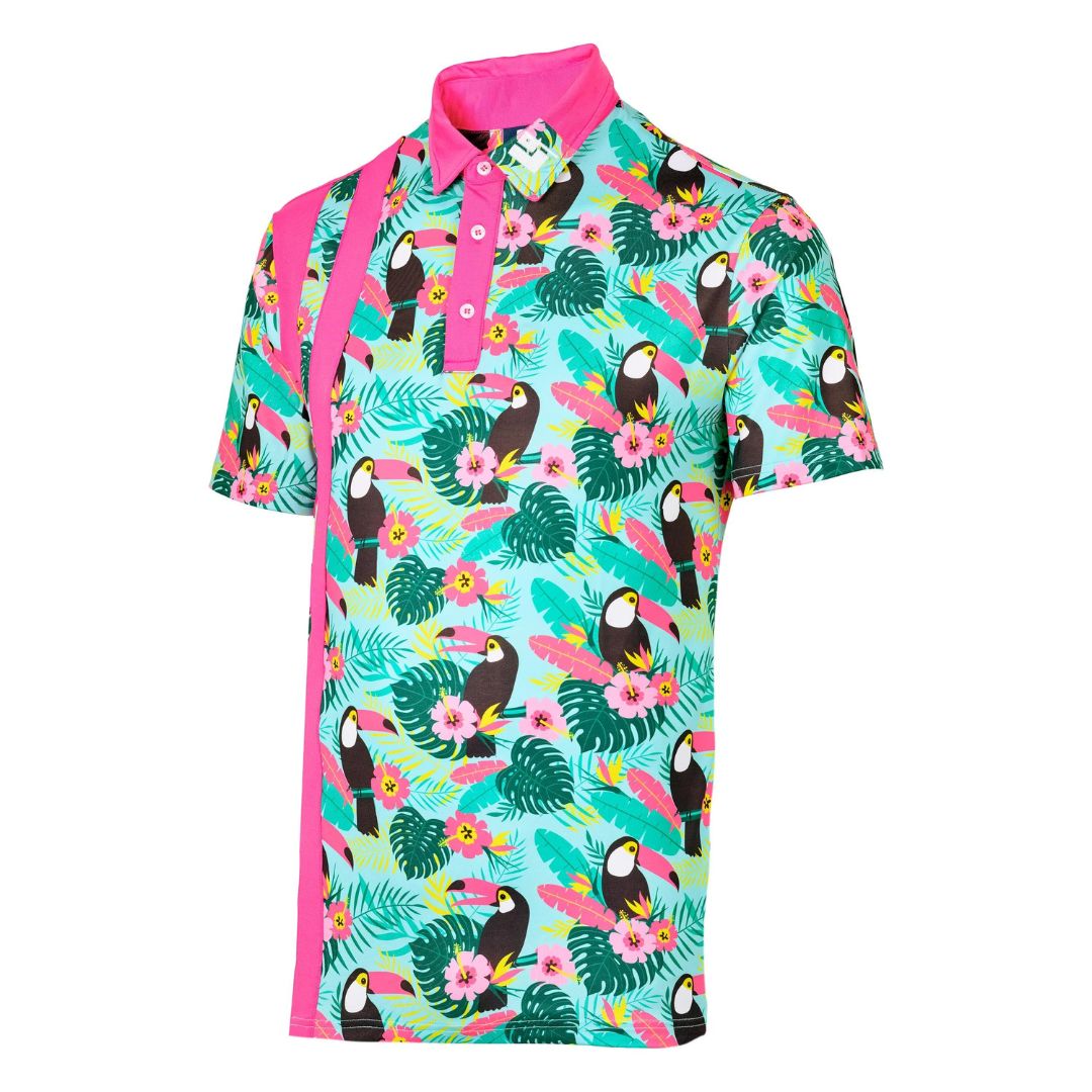 Buried Elephant Toucan Play That Game Mens Polo Shirt