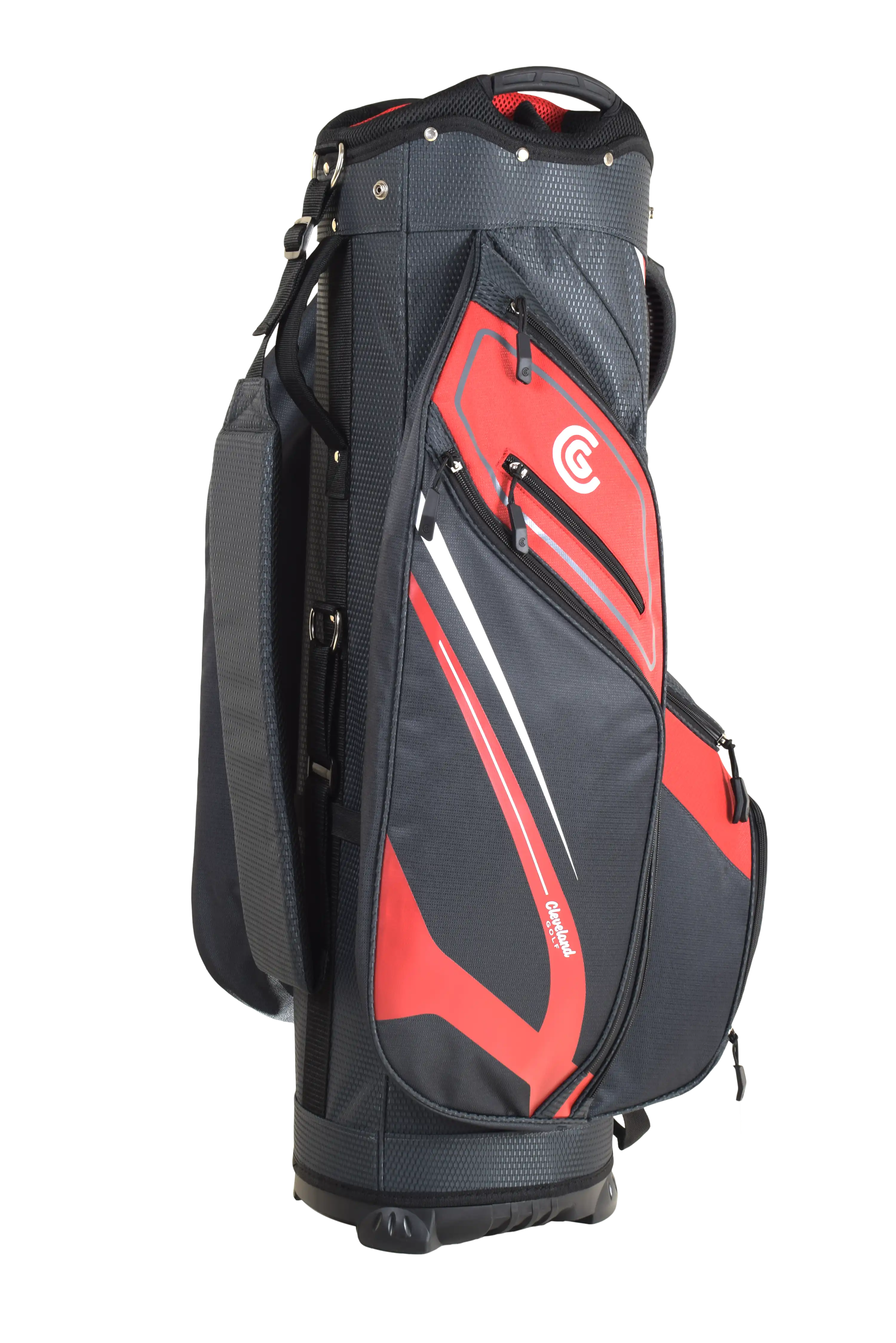 Cleveland Friday 3 Cart Bag - Red/Charcoal