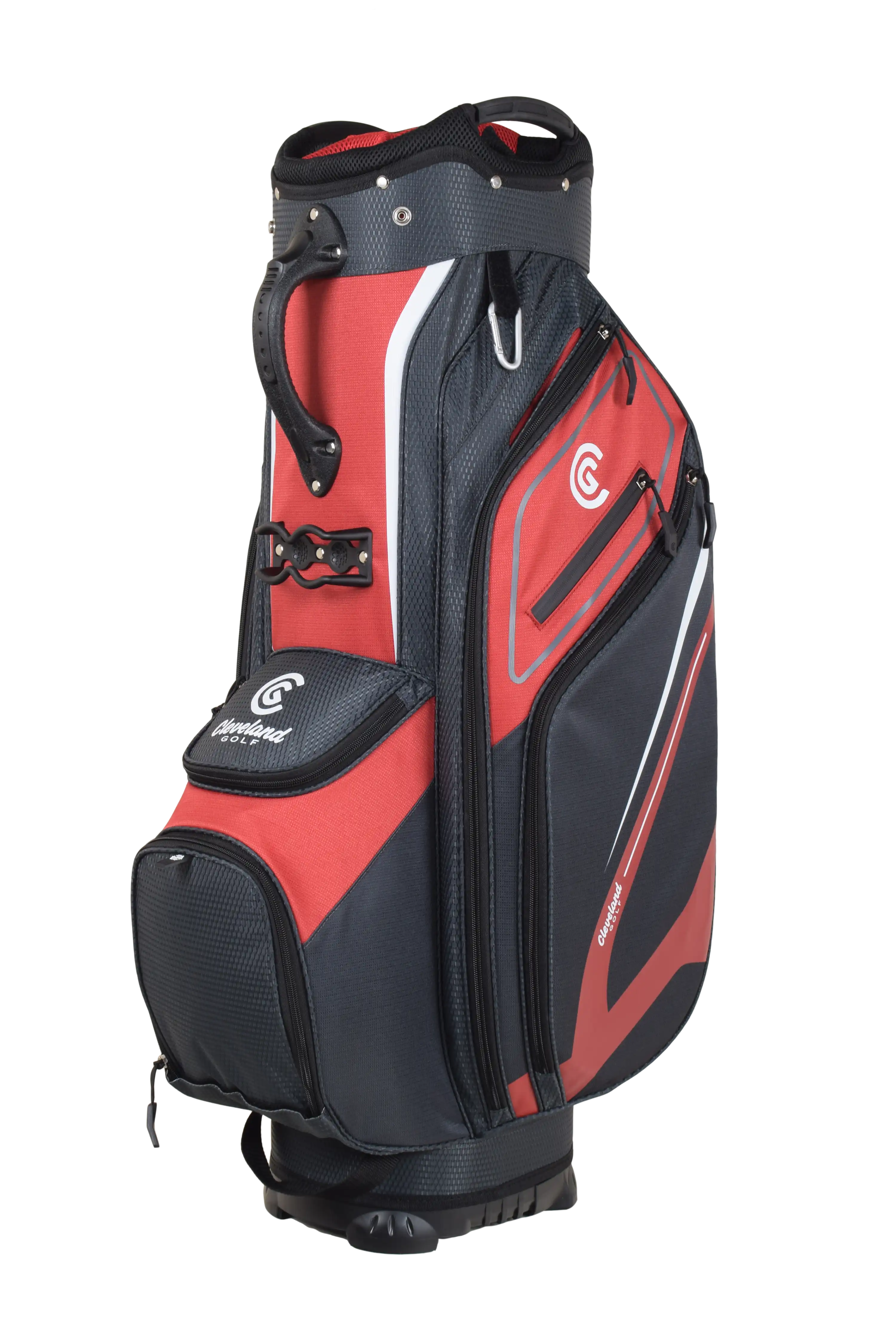 Cleveland Friday 3 Cart Bag - Red/Charcoal