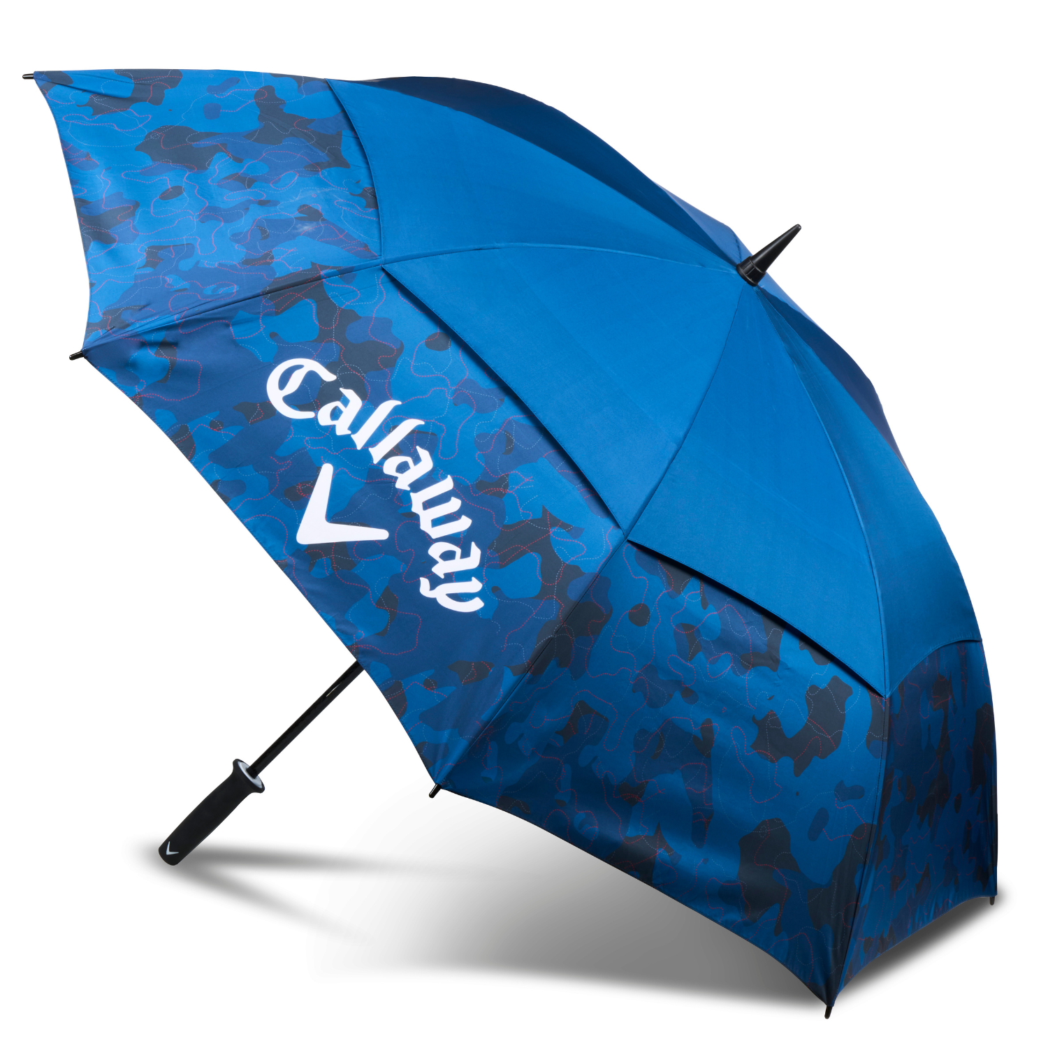 Callaway Shield 64" Double Canopy Umbrella - Navy/Red